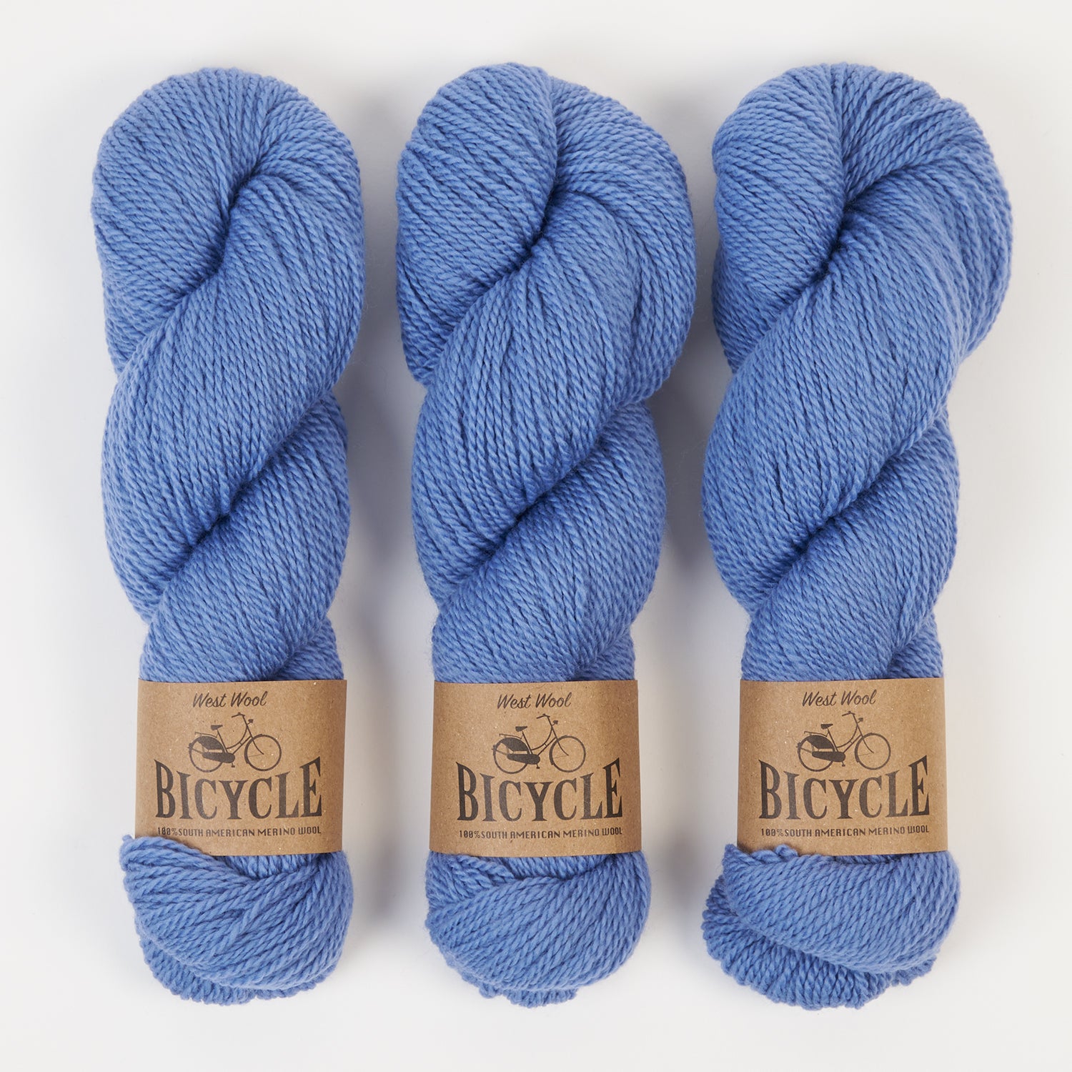 West Wool BICYCLE - RIVER Merino wool Fingering blue Yarn