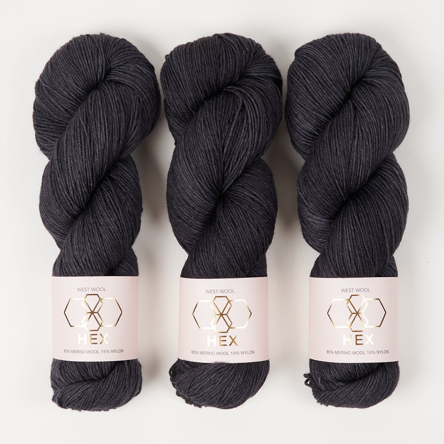 West Wool HEX - CANAL HOUSE Merino wool Nylon Fingering grey Yarn