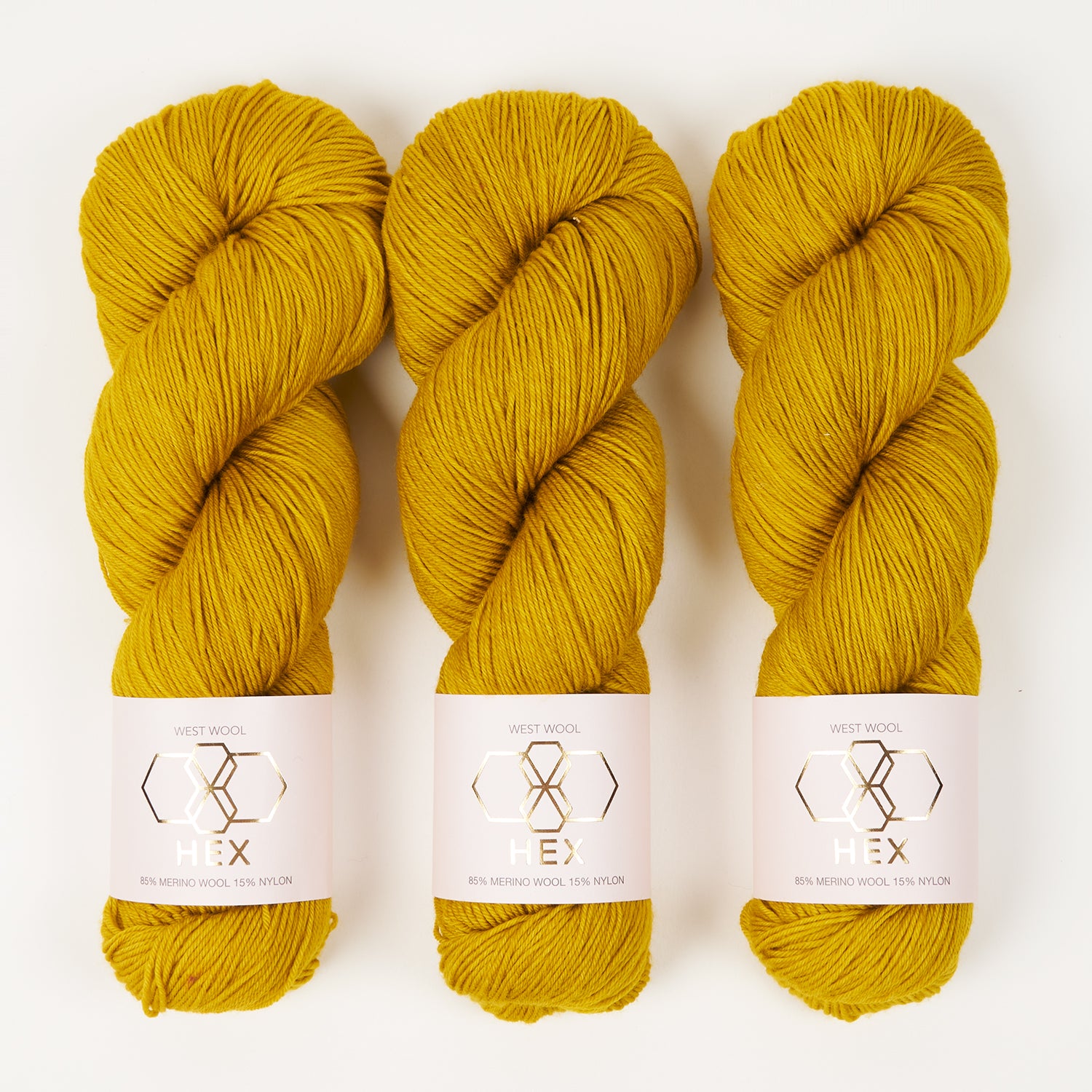 West Wool HEX - DAYBREAK Merino wool Nylon Fingering yellow Yarn