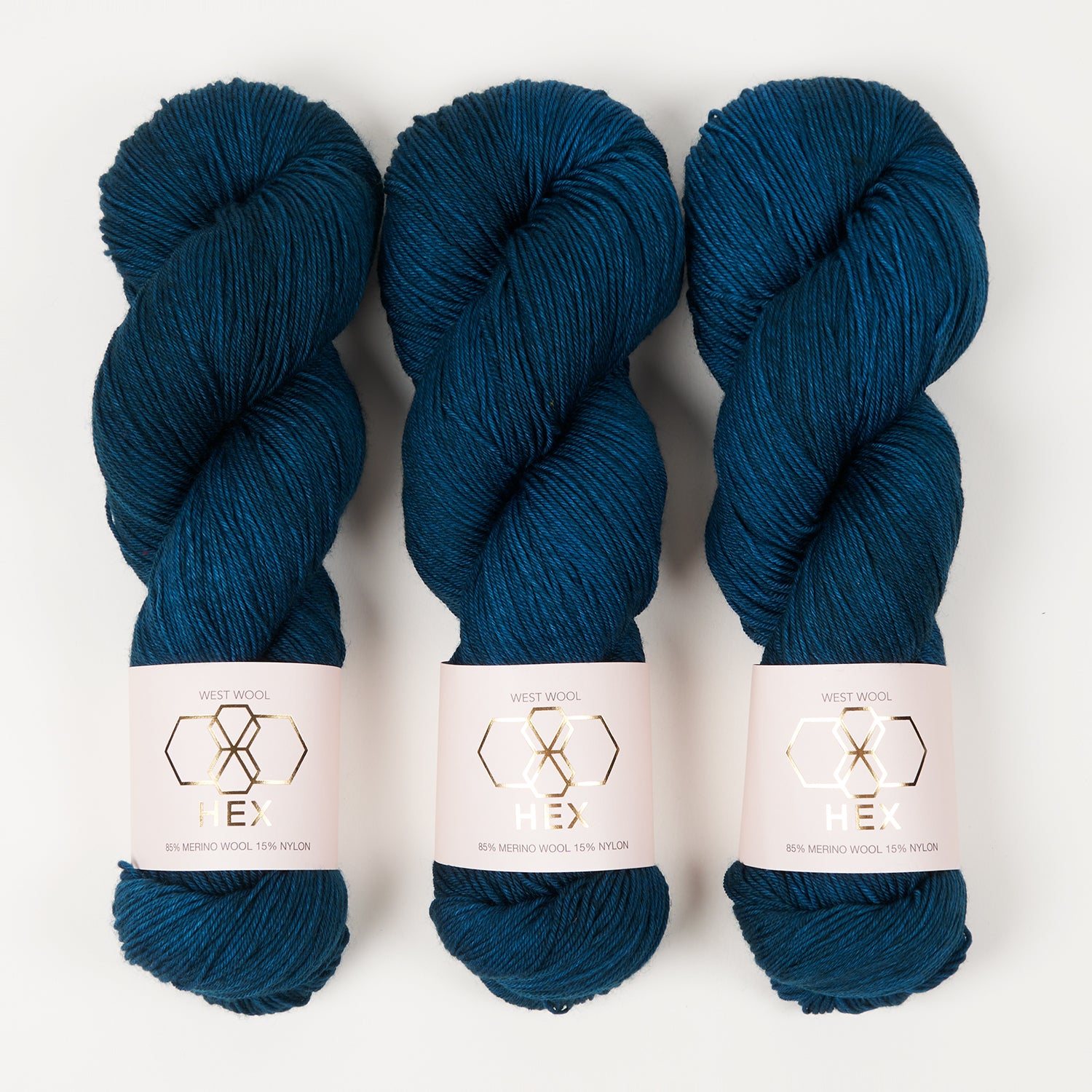 West Wool HEX - EXPLORE Merino wool Nylon Fingering blue Yarn