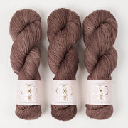 West Wool HEX - BURR WOOD Merino wool Nylon Fingering brown Yarn