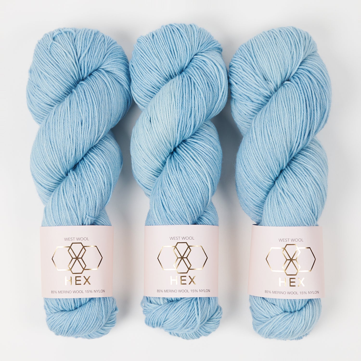 West Wool HEX - DAYDREAM Merino wool Nylon Fingering blue Yarn