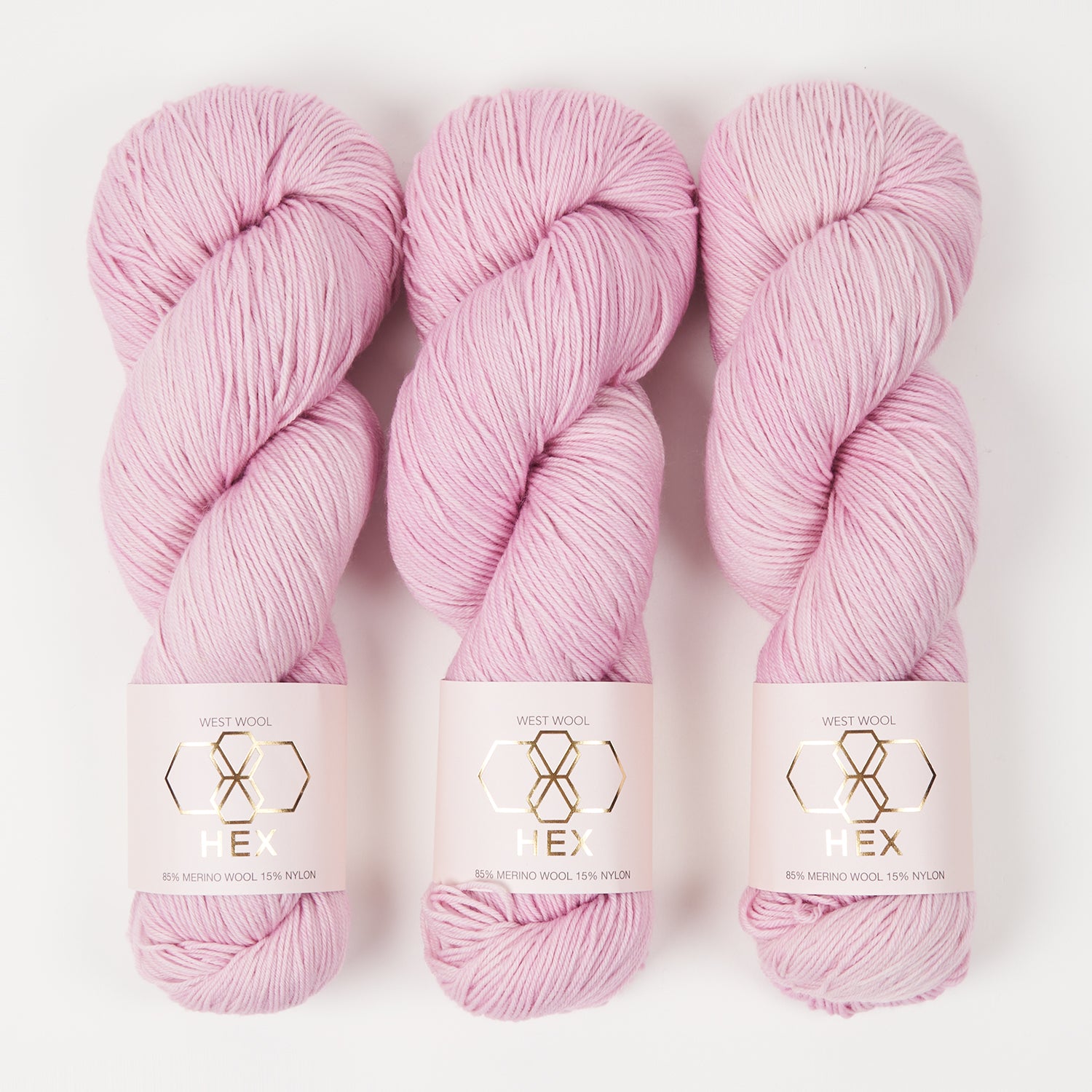 West Wool HEX - FALSETTO Merino wool Nylon Fingering pink Yarn