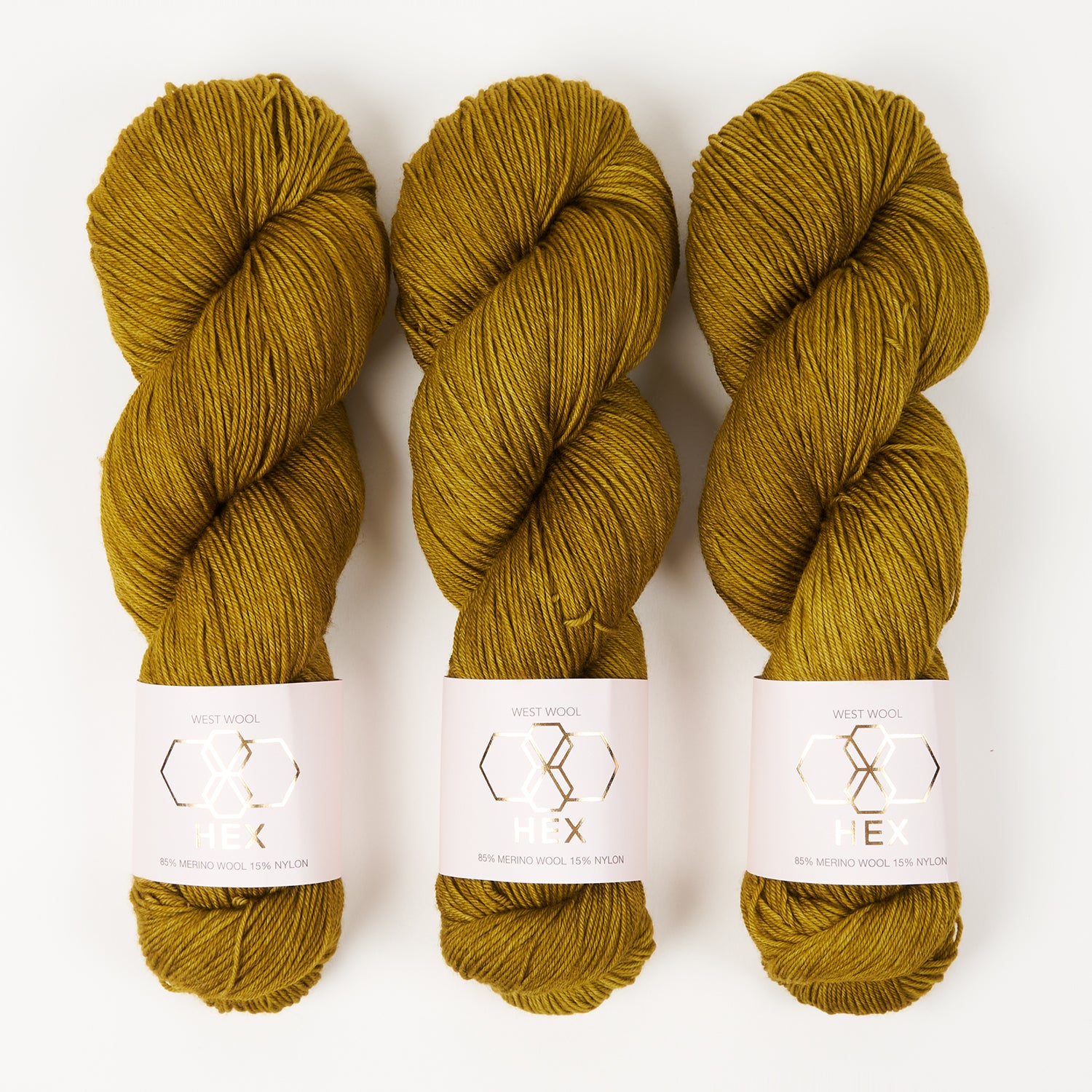 West Wool HEX - GORSE Merino wool Nylon Fingering brown Yarn