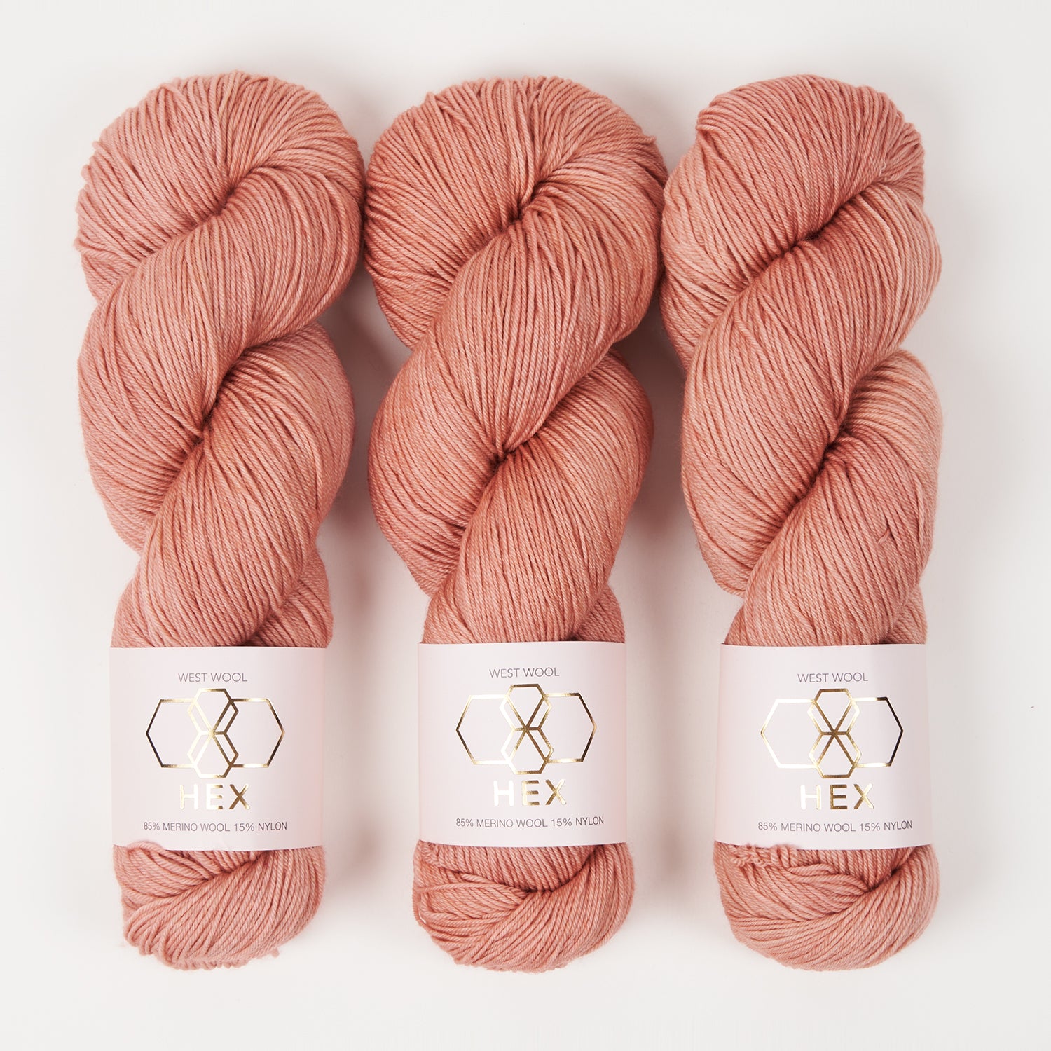 West Wool HEX - LIBRA Merino wool Nylon Fingering pink Yarn