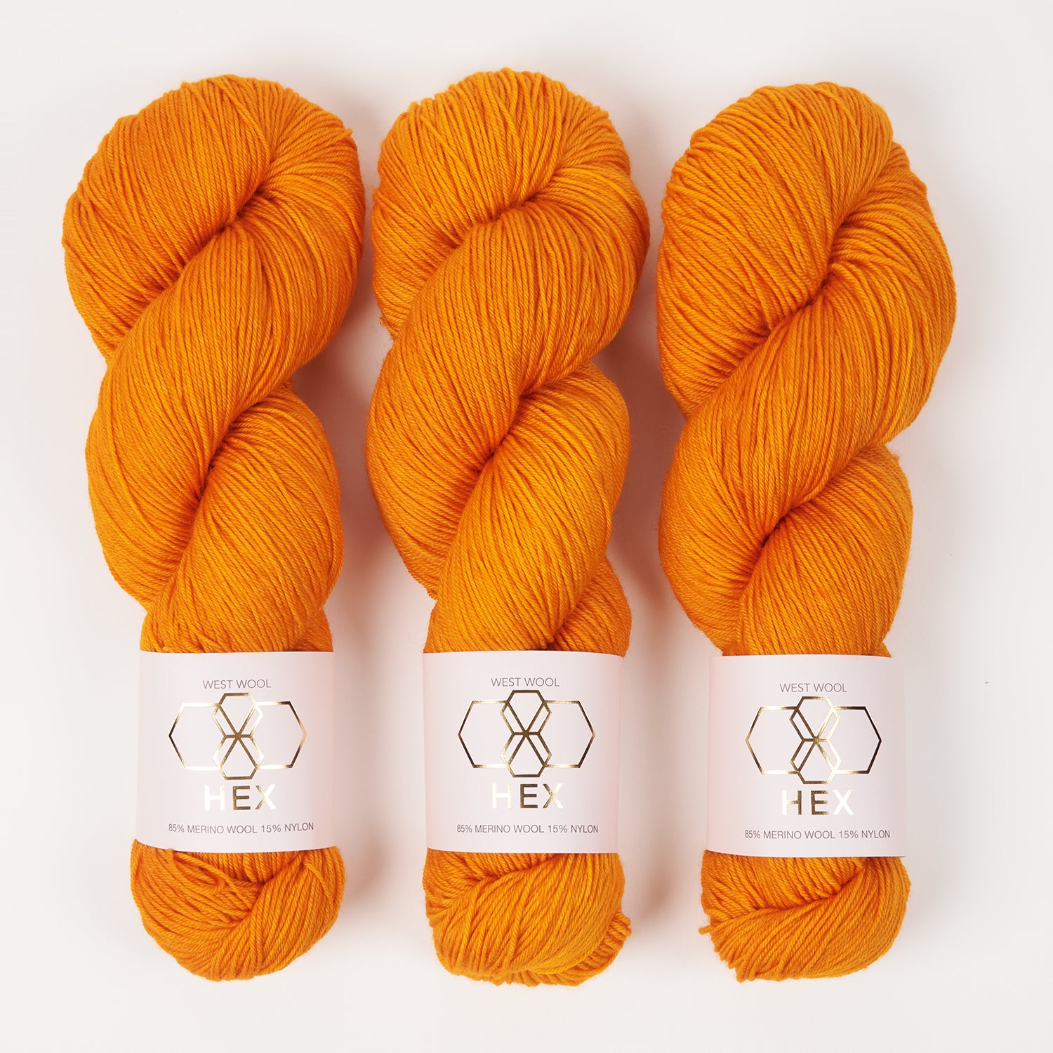 West Wool HEX - LIGHTHOUSE Merino wool Nylon Fingering orange Yarn