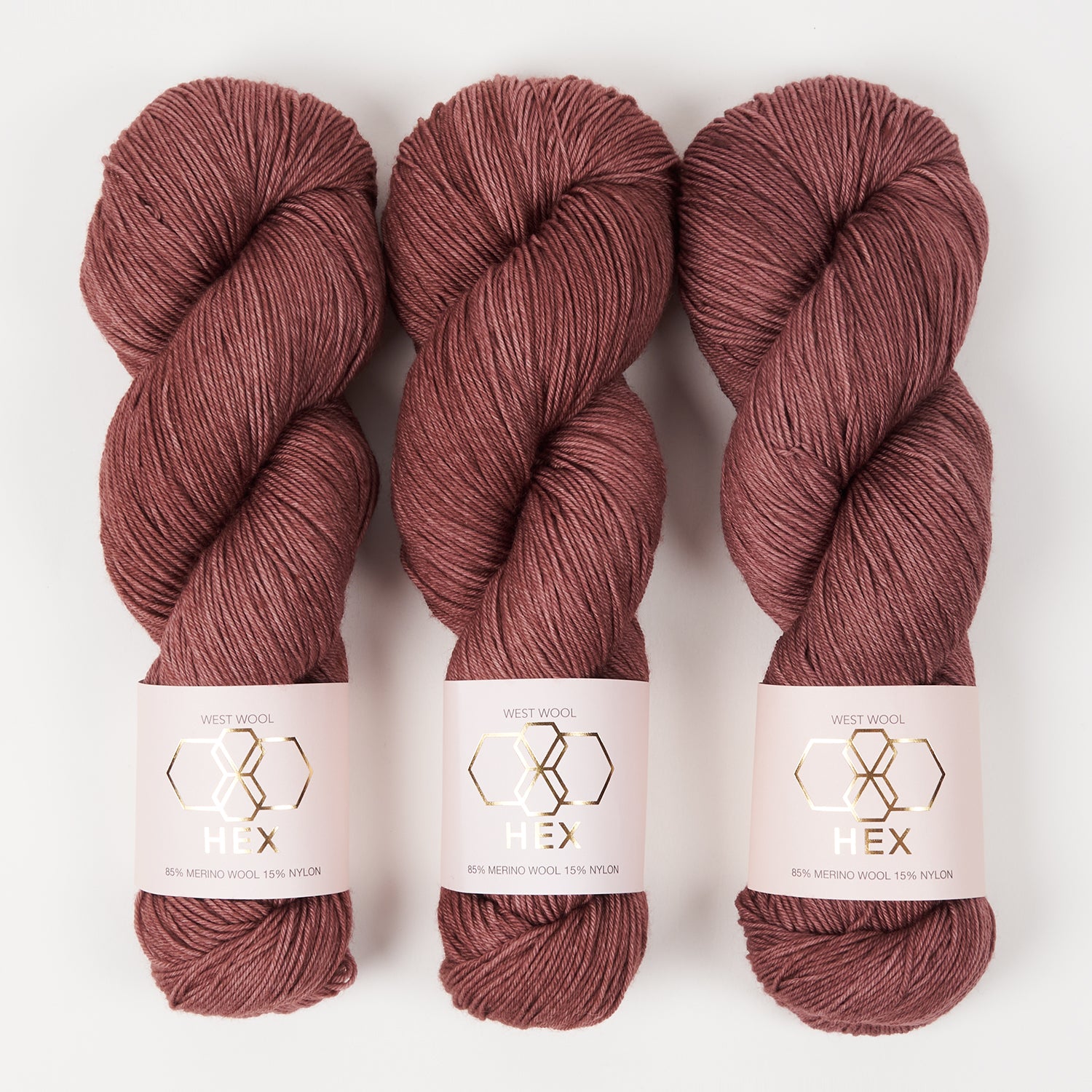 West Wool HEX - MAUVELLOUS Merino wool Nylon Fingering pink Yarn