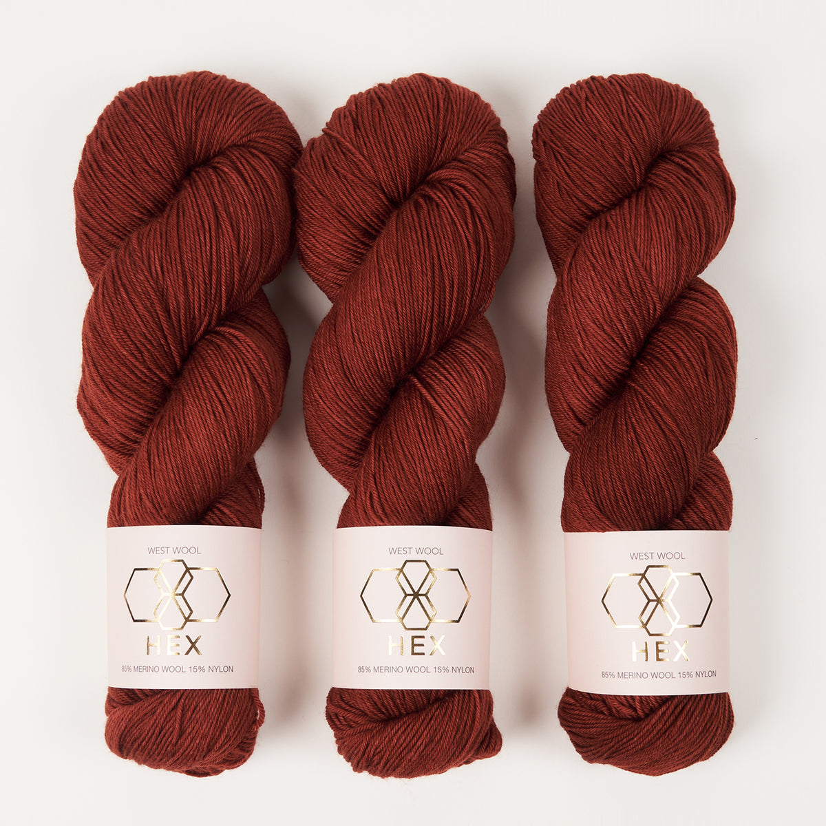 West Wool HEX - MID CENTURY Merino wool Nylon Fingering red Yarn