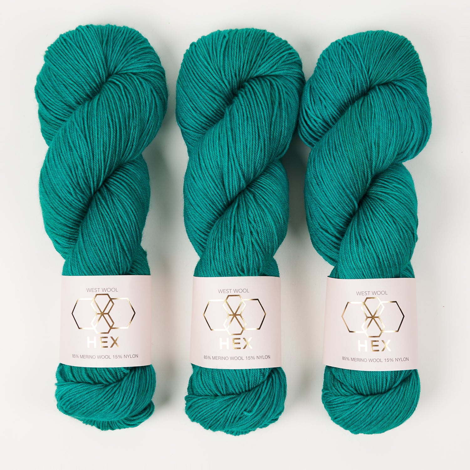 West Wool HEX - OZ Merino wool Nylon Fingering green Yarn