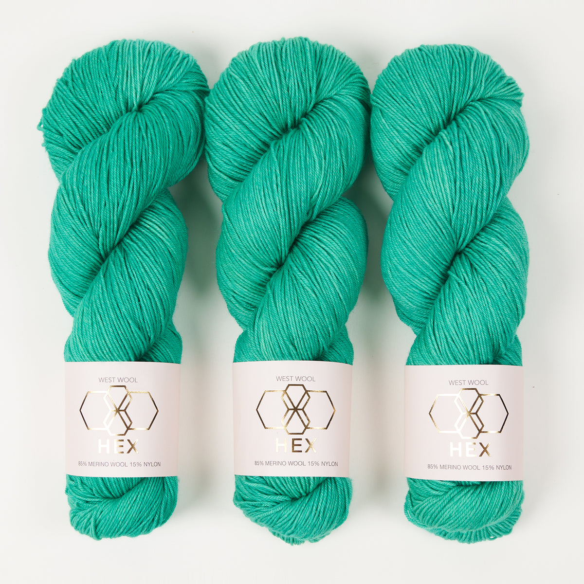 West Wool HEX - VINTAGE Merino wool Nylon Fingering green Yarn