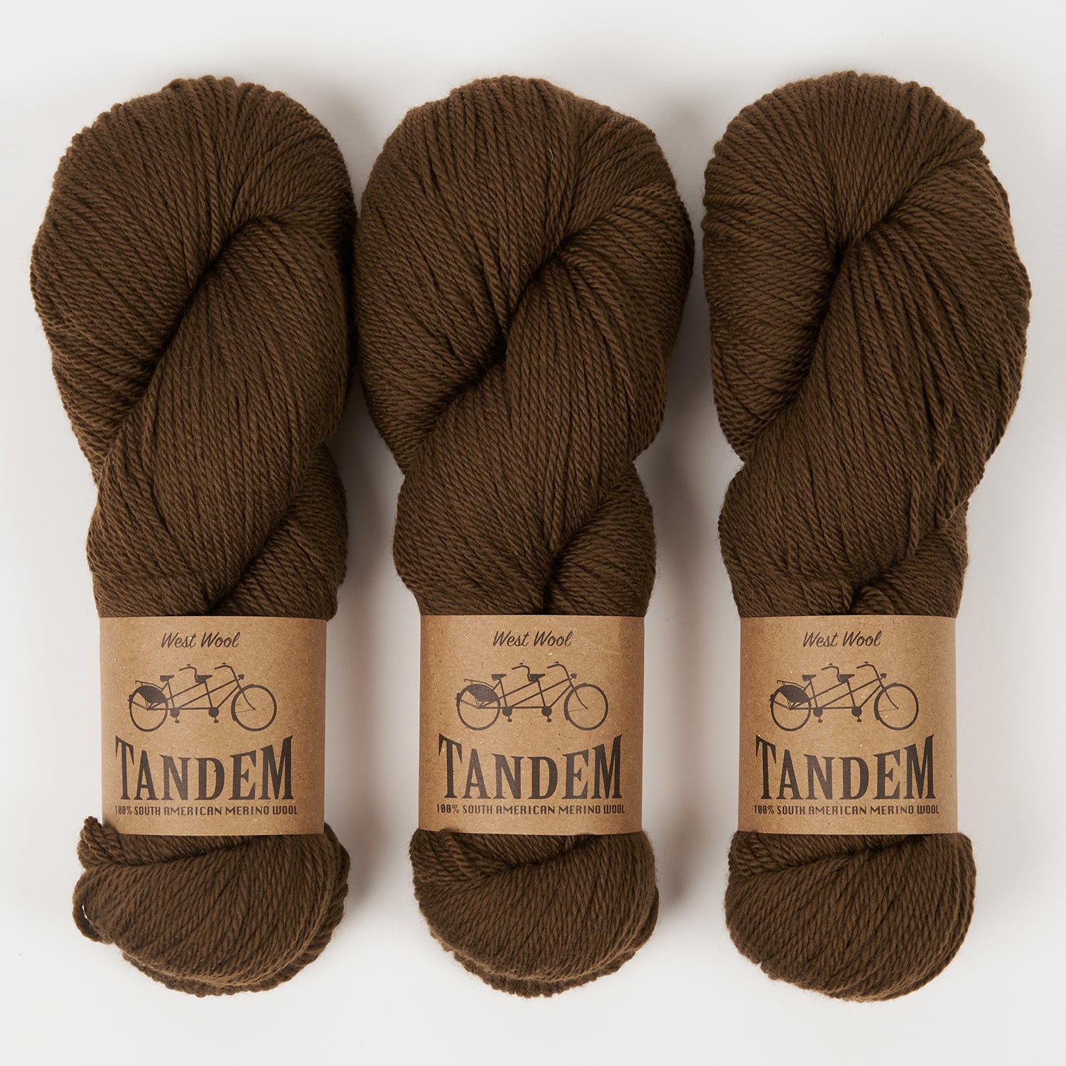 West Wool TANDEM - ARMOIRE Merino wool DK brown Yarn