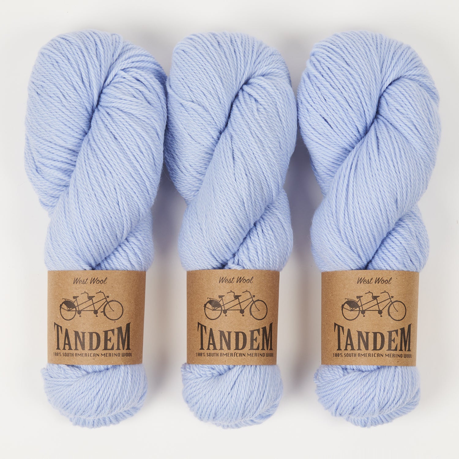 West Wool TANDEM - CIRRUS Merino wool DK blue Yarn