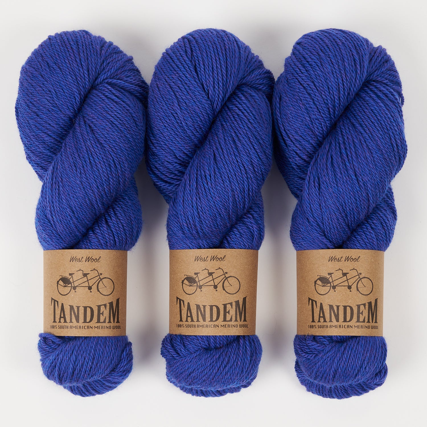 West Wool TANDEM - COBALT Merino wool DK blue Yarn
