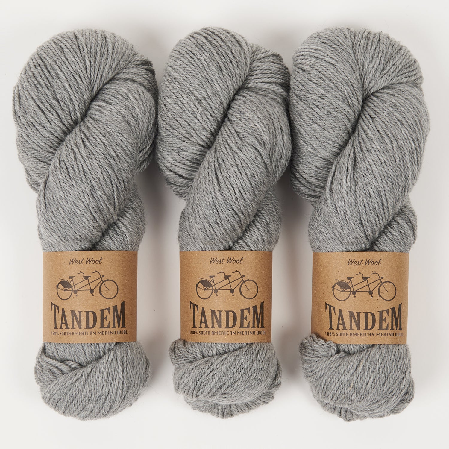 West Wool TANDEM - CONCRETE Merino wool DK grey Yarn