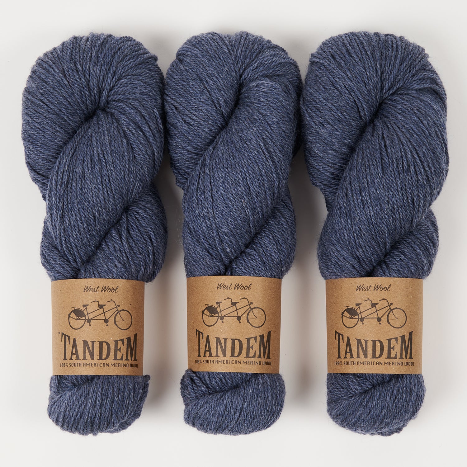 West Wool TANDEM - DENIM Merino wool DK blue Yarn