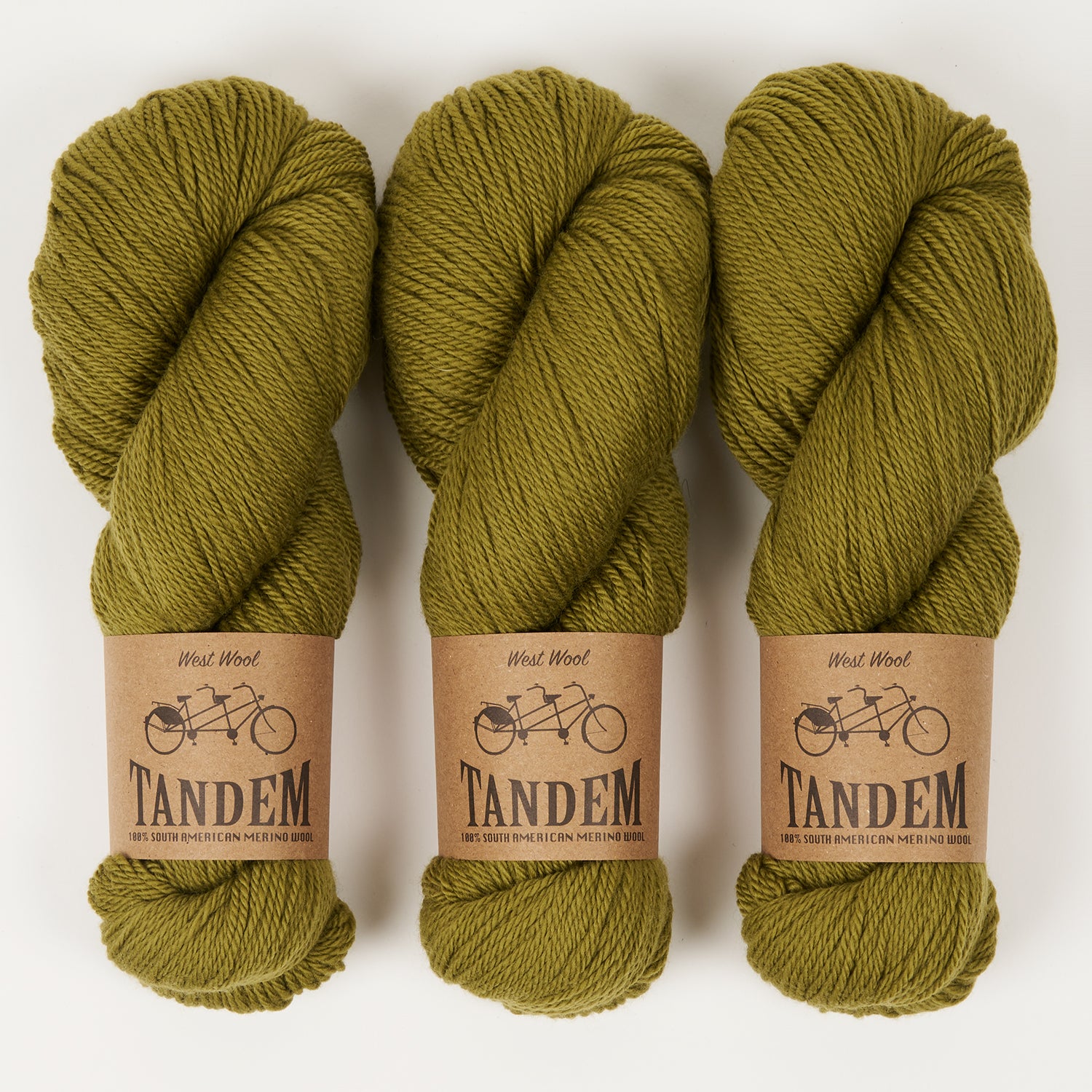 West Wool TANDEM - FERN Merino wool DK green Yarn