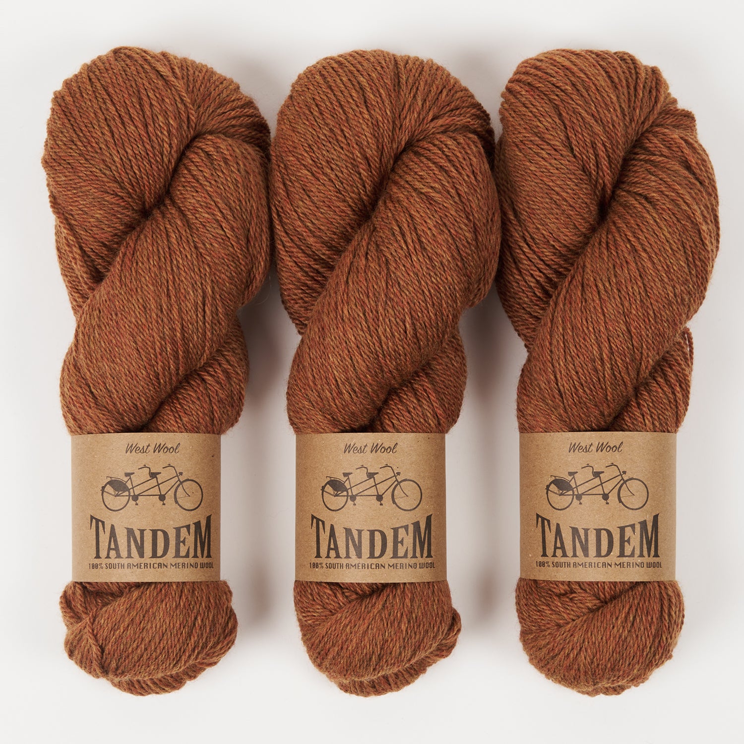 West Wool TANDEM - FOXY Merino wool DK brown Yarn