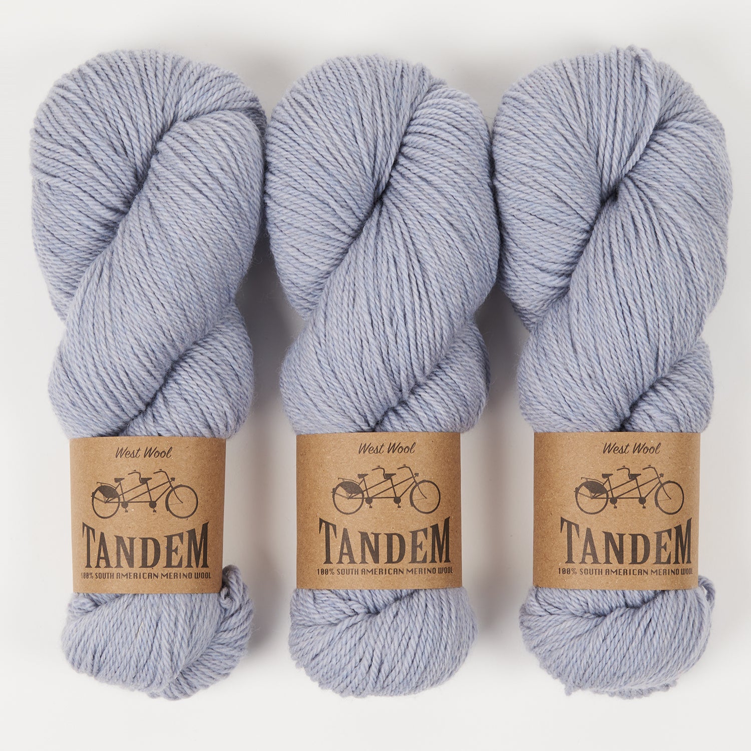West Wool TANDEM - FROST Merino wool DK grey Yarn