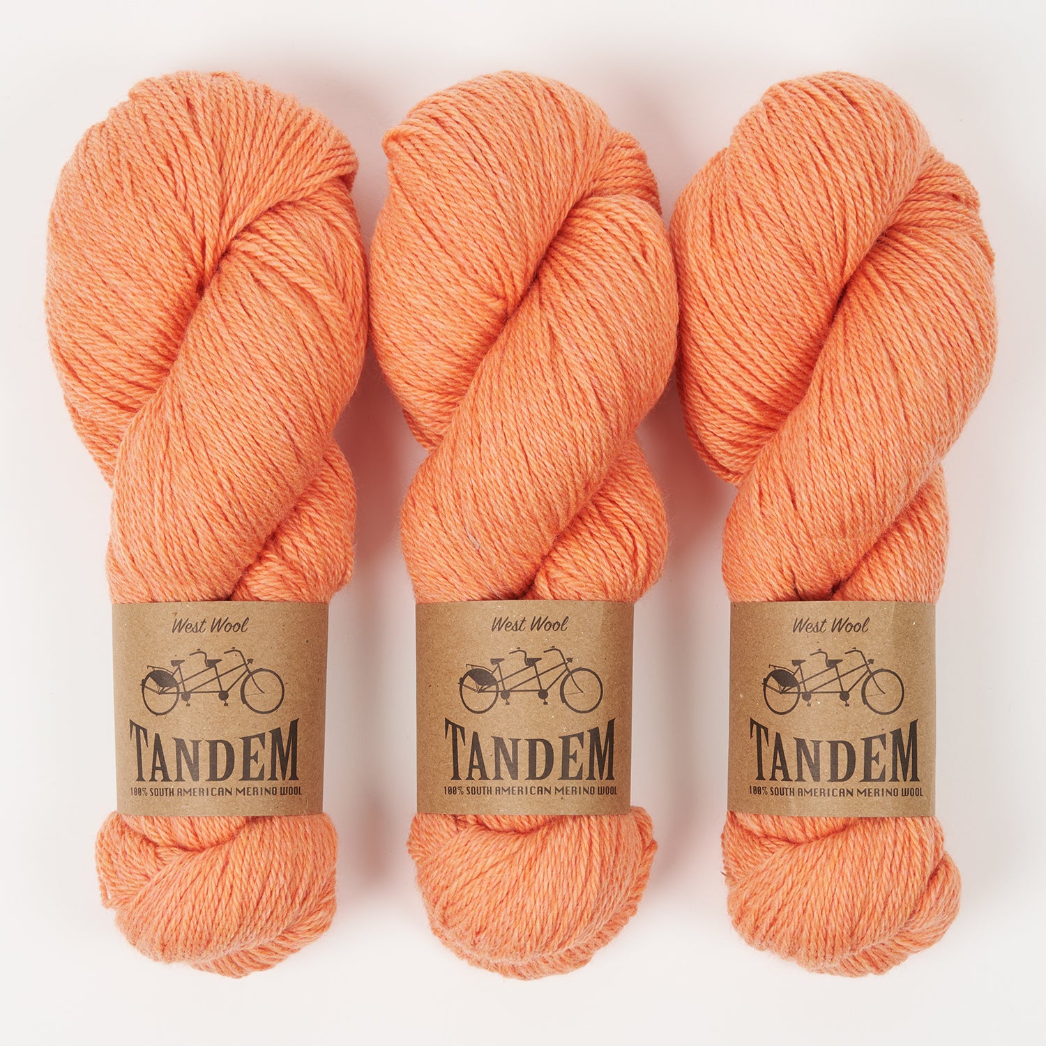 West Wool TANDEM - GRAPEFRUIT Merino wool DK orange Yarn