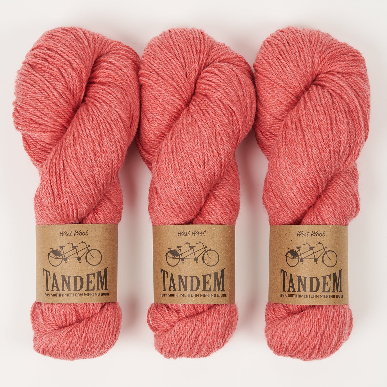 West Wool TANDEM - HIBISCUS Merino wool DK pink Yarn