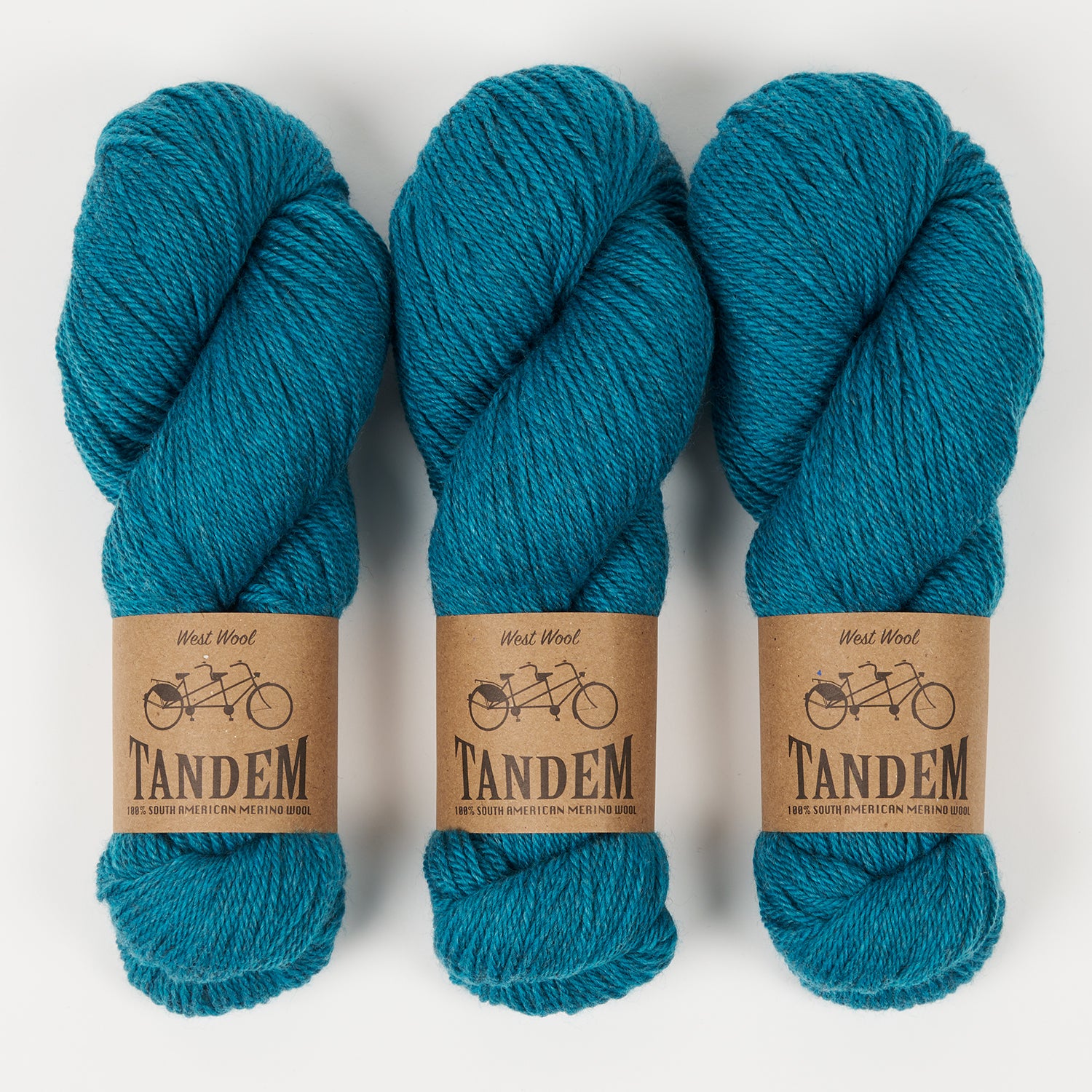 West Wool TANDEM - LAGOON Merino wool DK green blue turquoise Yarn