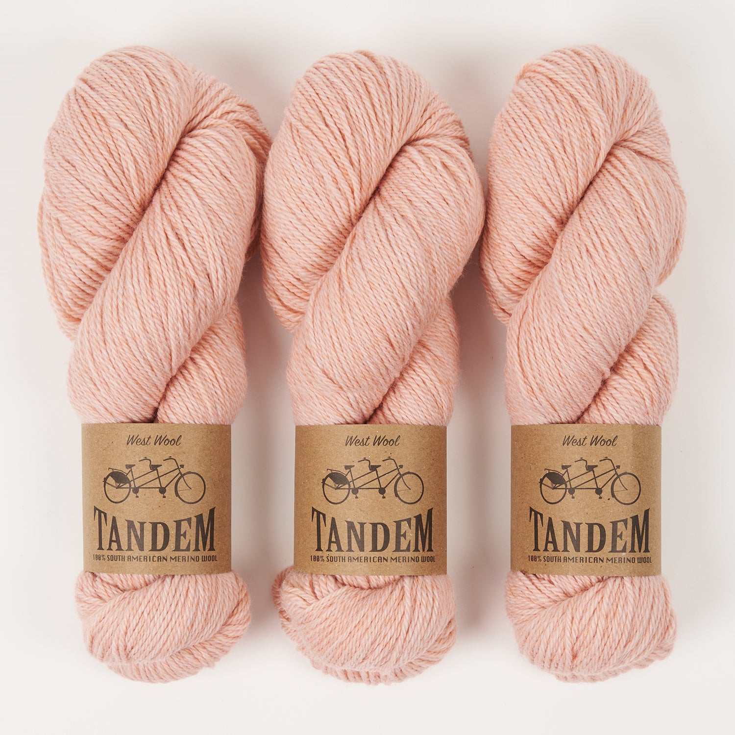 West Wool TANDEM - MACAROON Merino wool DK peach pink Yarn