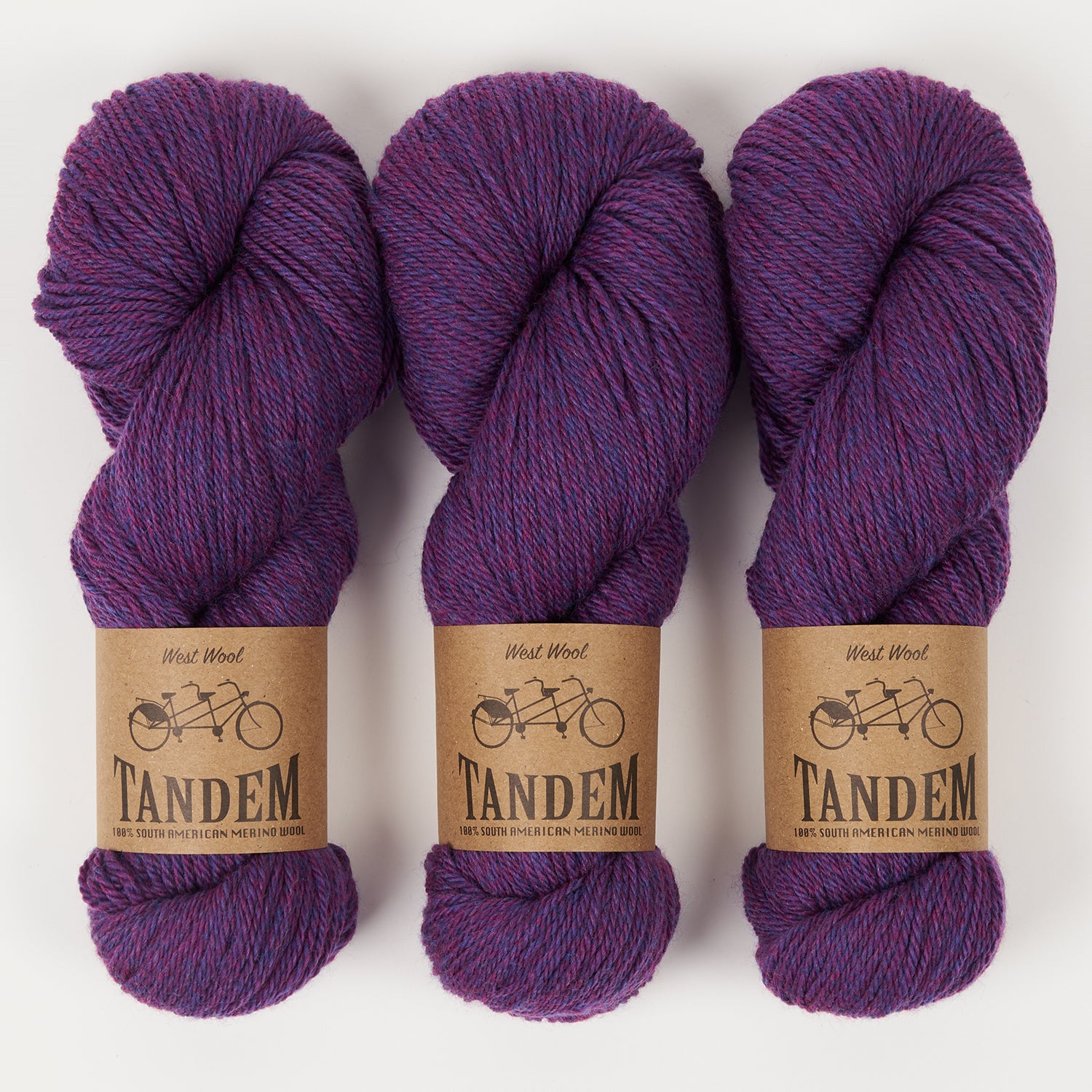 West Wool TANDEM - MAGIC Merino wool DK purple Yarn