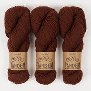 West Wool TANDEM - MAHOGANY Merino wool DK brown Yarn