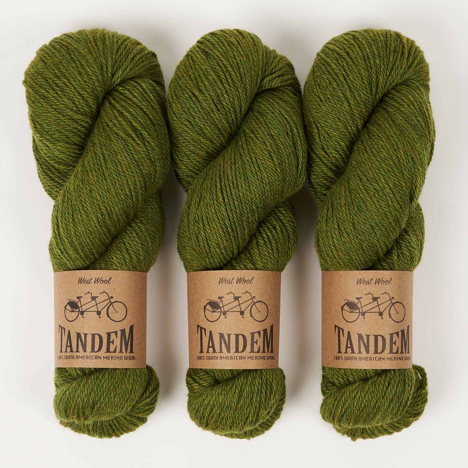West Wool TANDEM - MOSS Merino wool DK green Yarn