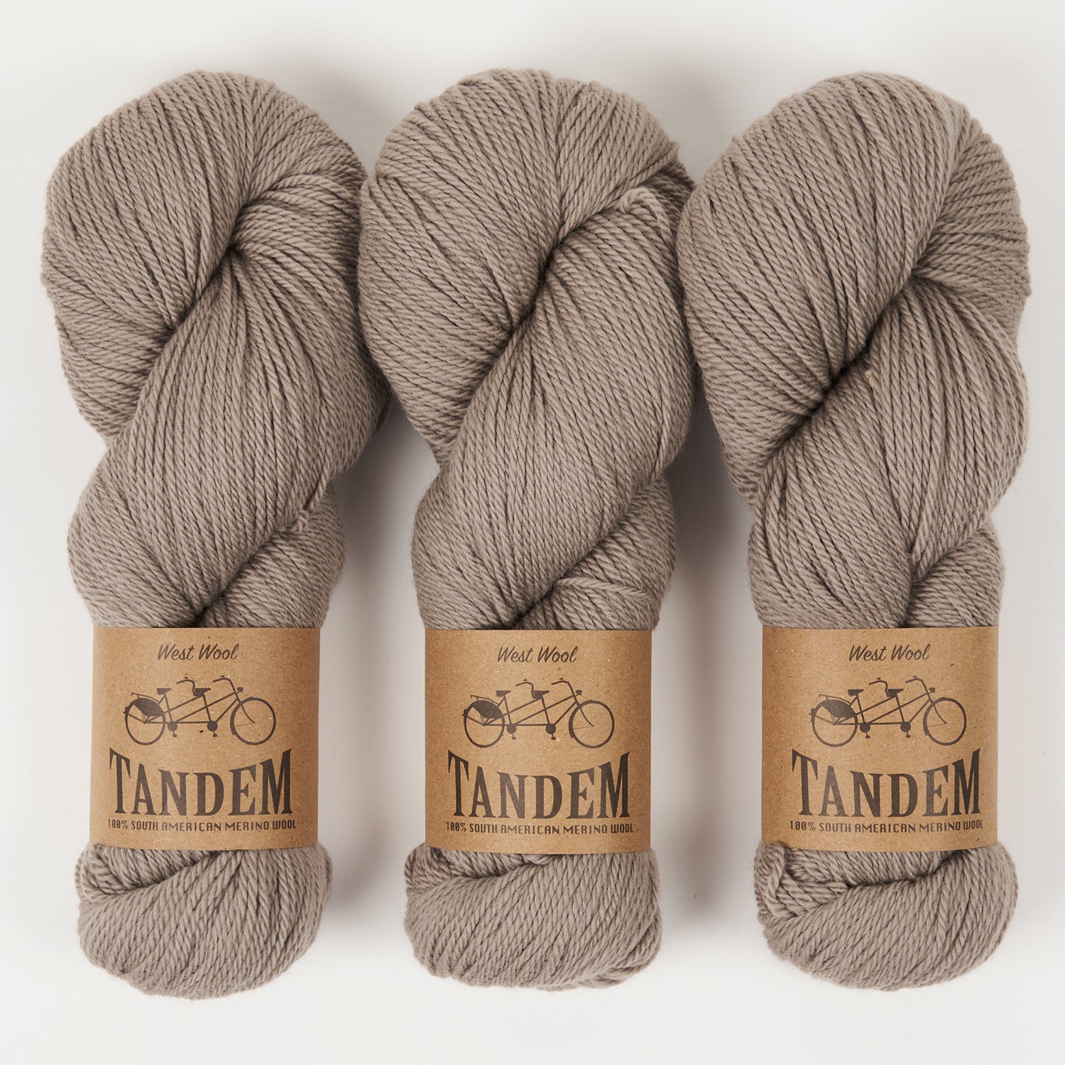 West Wool TANDEM - PACHYDERM Merino wool DK grey Yarn