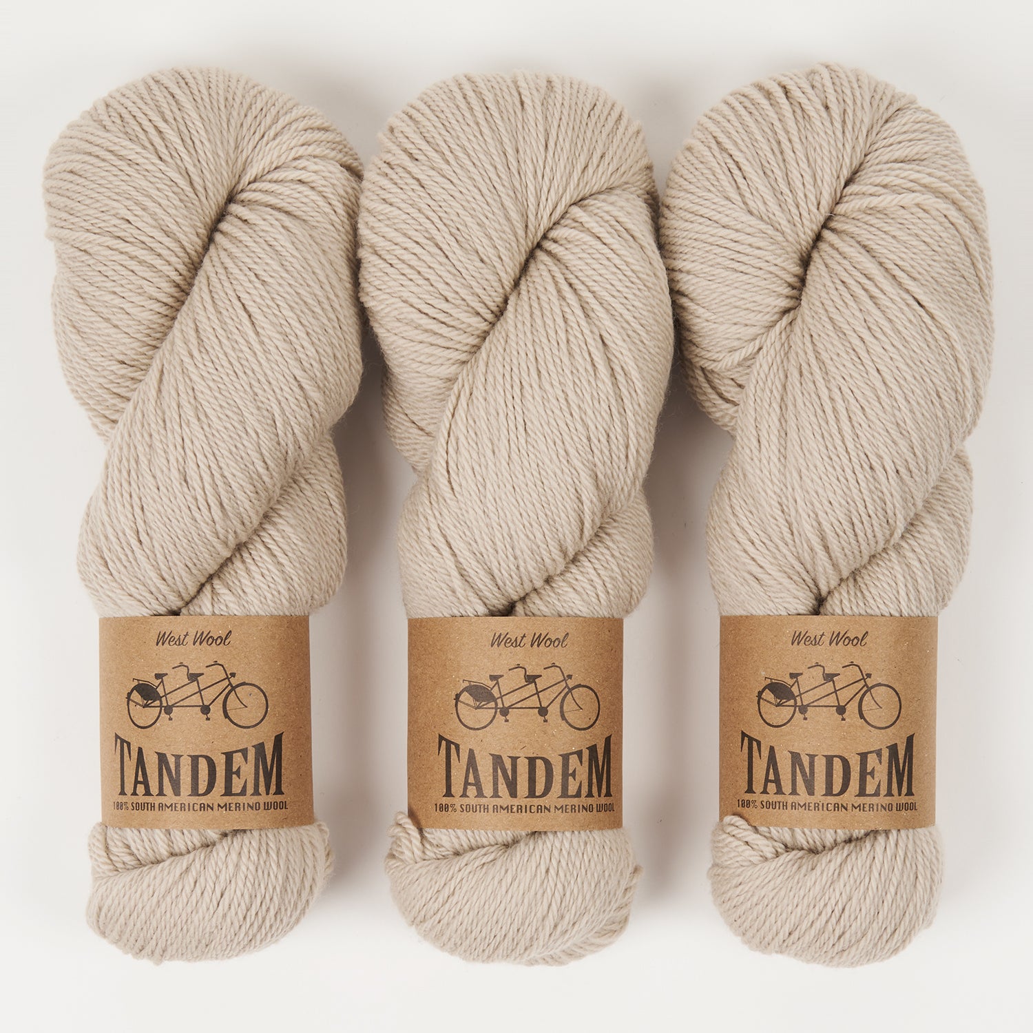 West Wool TANDEM - PEARL Merino wool DK cream beige Yarn