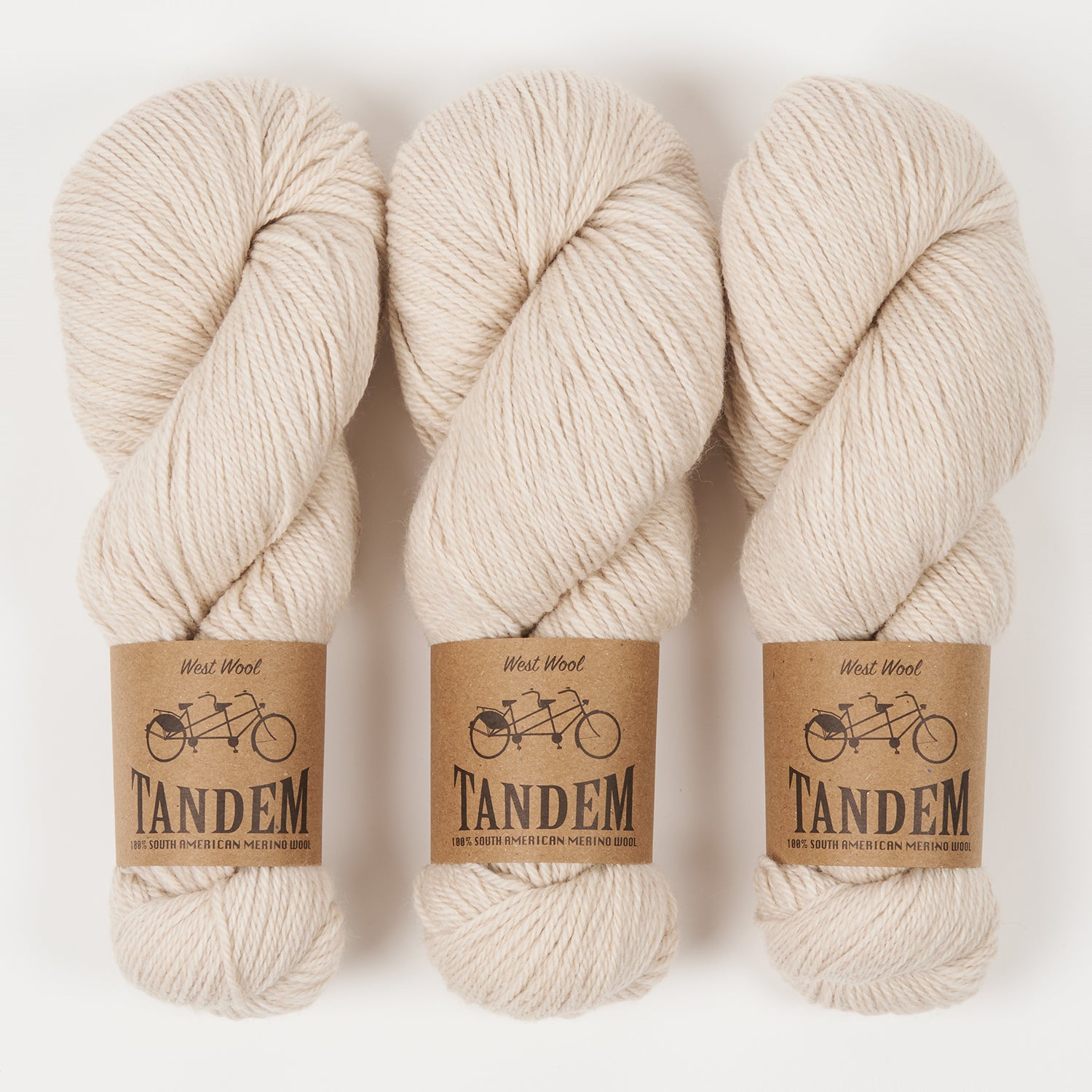 West Wool TANDEM - POLAR BEAR Merino wool DK white Yarn
