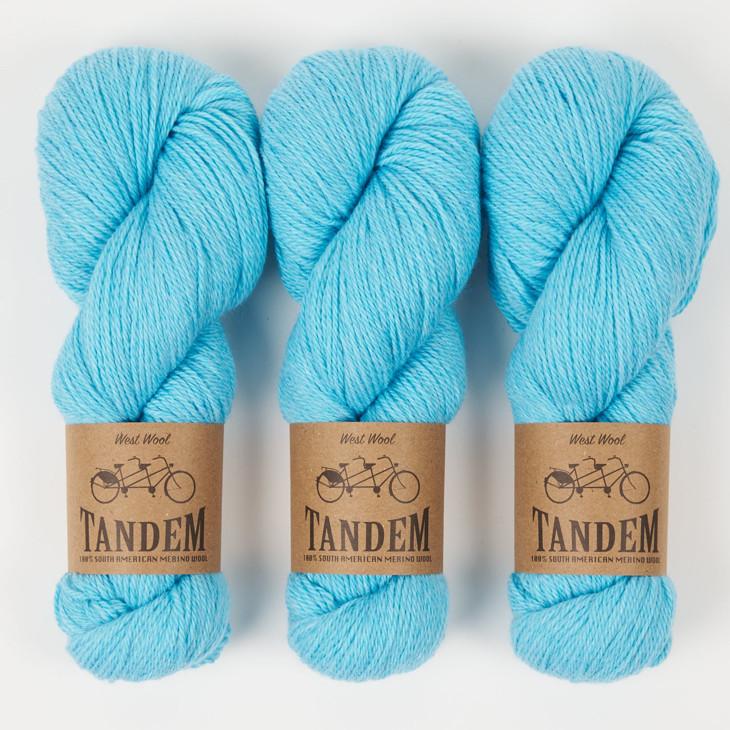 West Wool TANDEM - POOL Merino wool DK blue Yarn