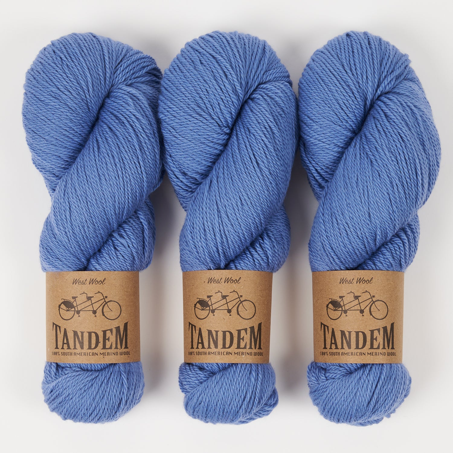 West Wool TANDEM - RIVER Merino wool DK blue Yarn