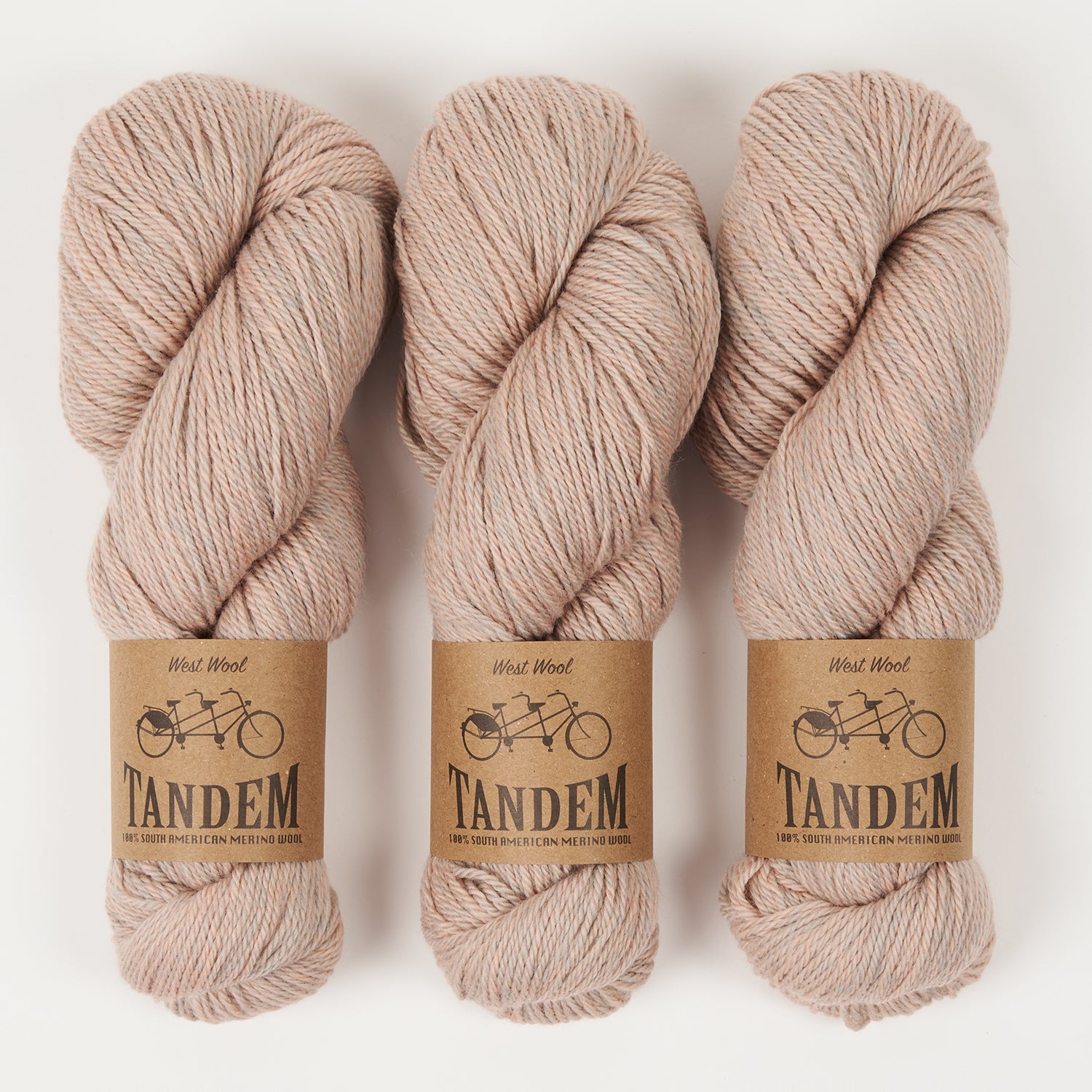 West Wool TANDEM - SEASHELL Merino wool DK beige brown cream Yarn