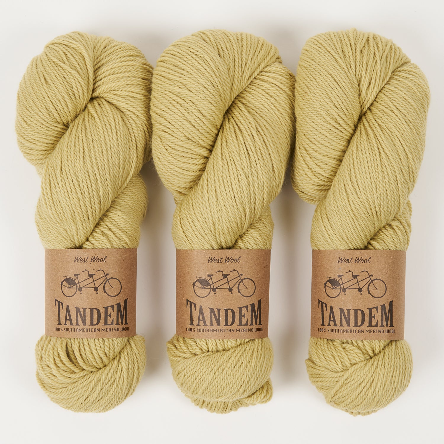 West Wool TANDEM - SUCCULENT Merino wool DK green Yarn