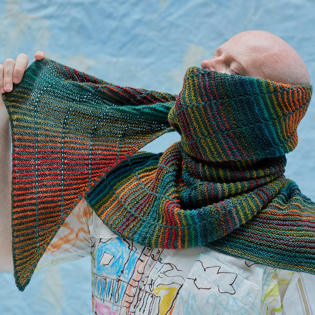 Westknits WESTKNITS SAMPLE - MULTICOLOUR BOTANIC SHAWL Samples