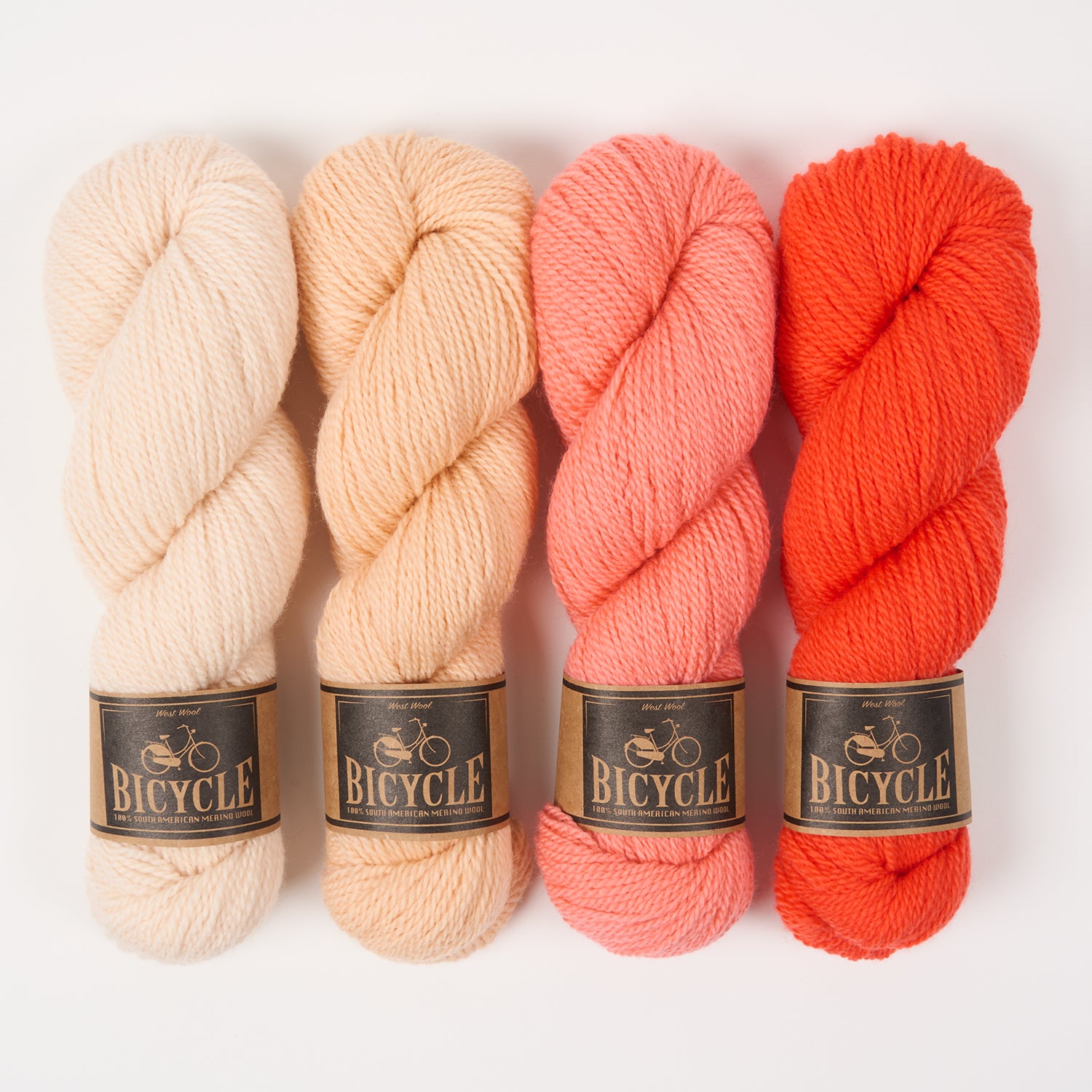 West Wool FLAMINGO GRADIENT Merino wool Fingering Quick Kits