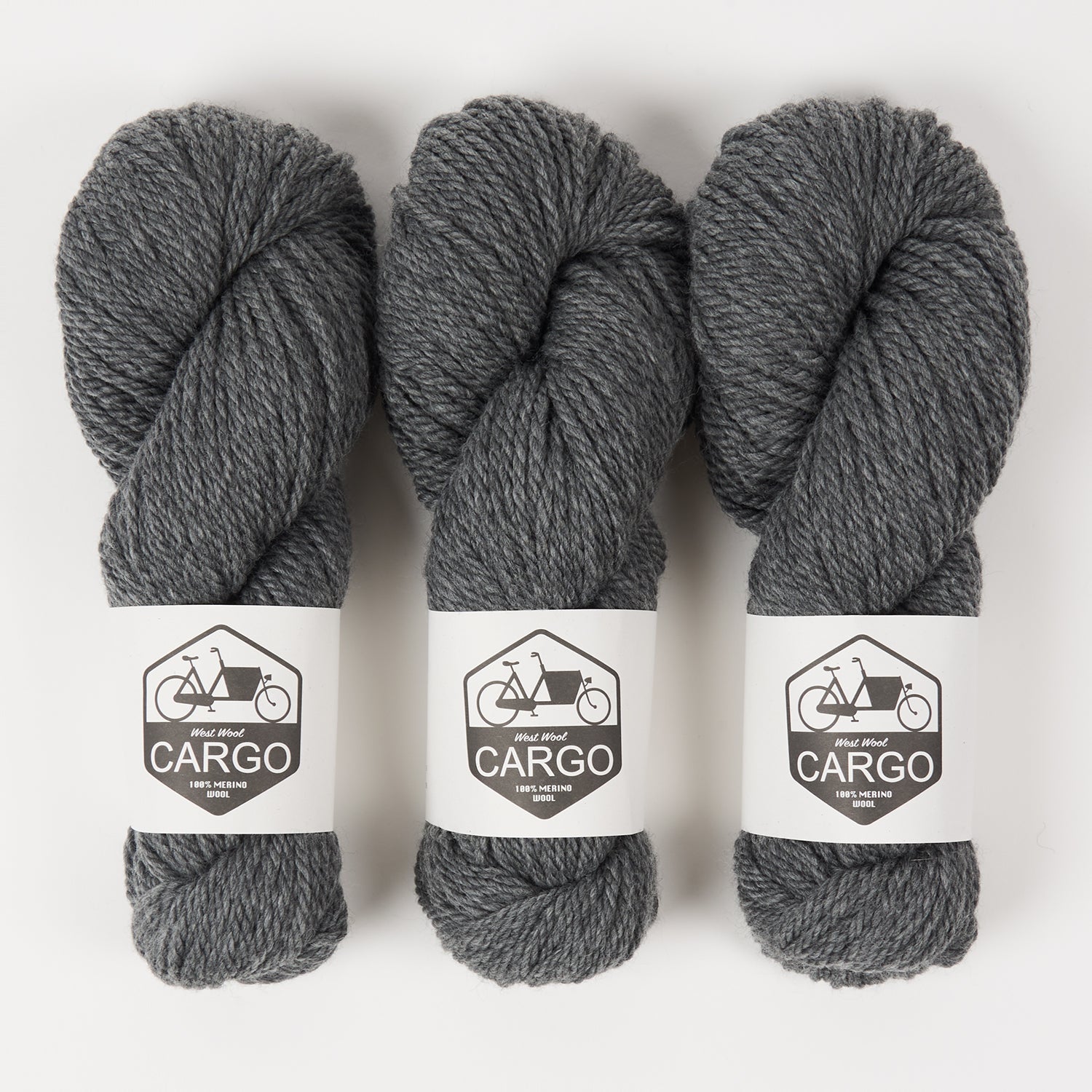 West Wool CARGO - FRENCH GREY Merino wool Chunky grey Yarn
