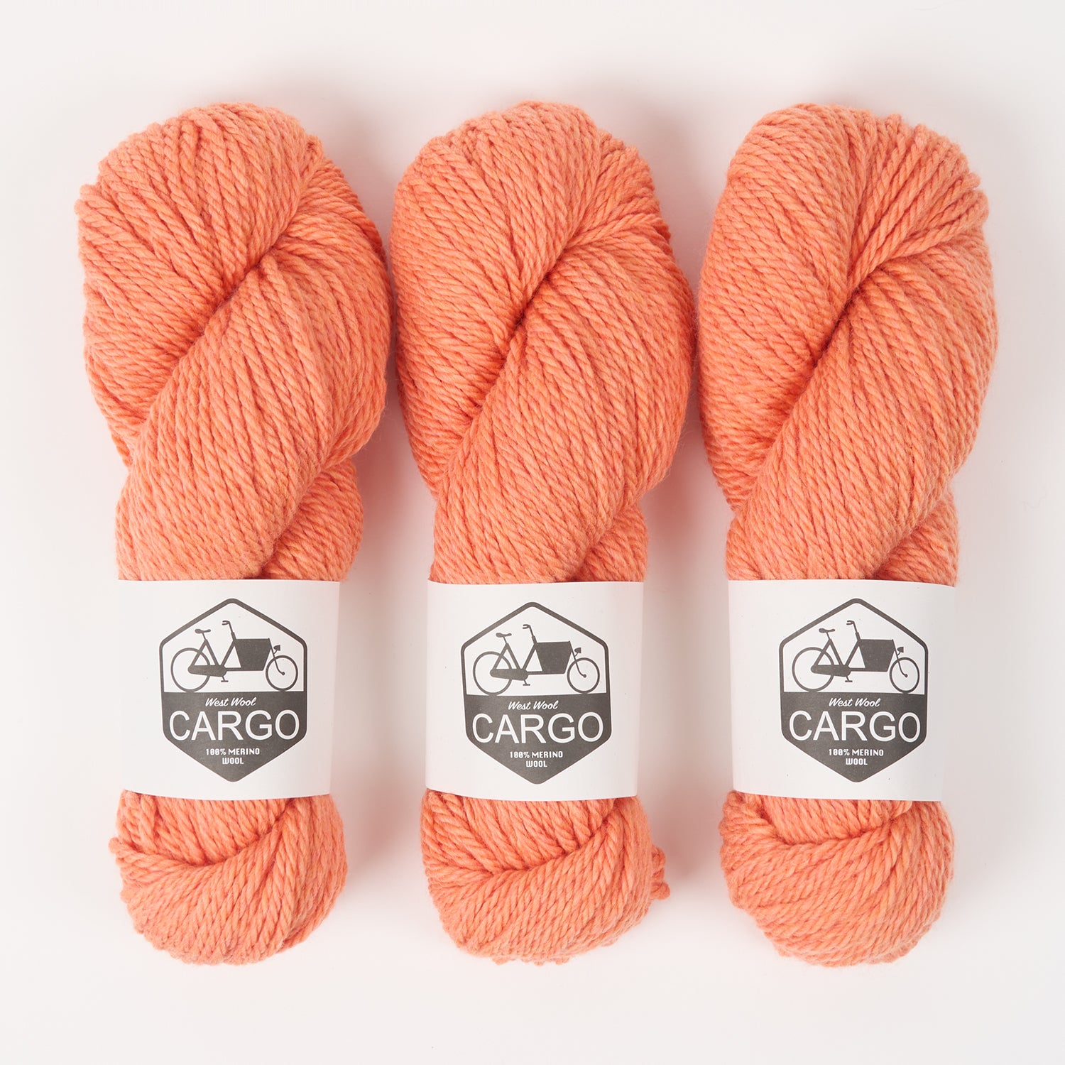West Wool CARGO - GRAPEFRUIT Merino wool Chunky orange Yarn