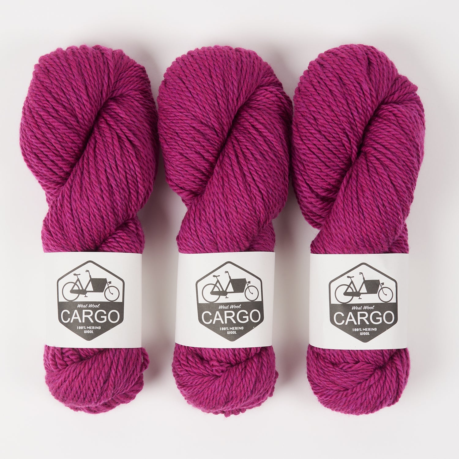 West Wool CARGO COLLAGE SWEATER - MAGENTA Merino wool Chunky purple Westknits Kits