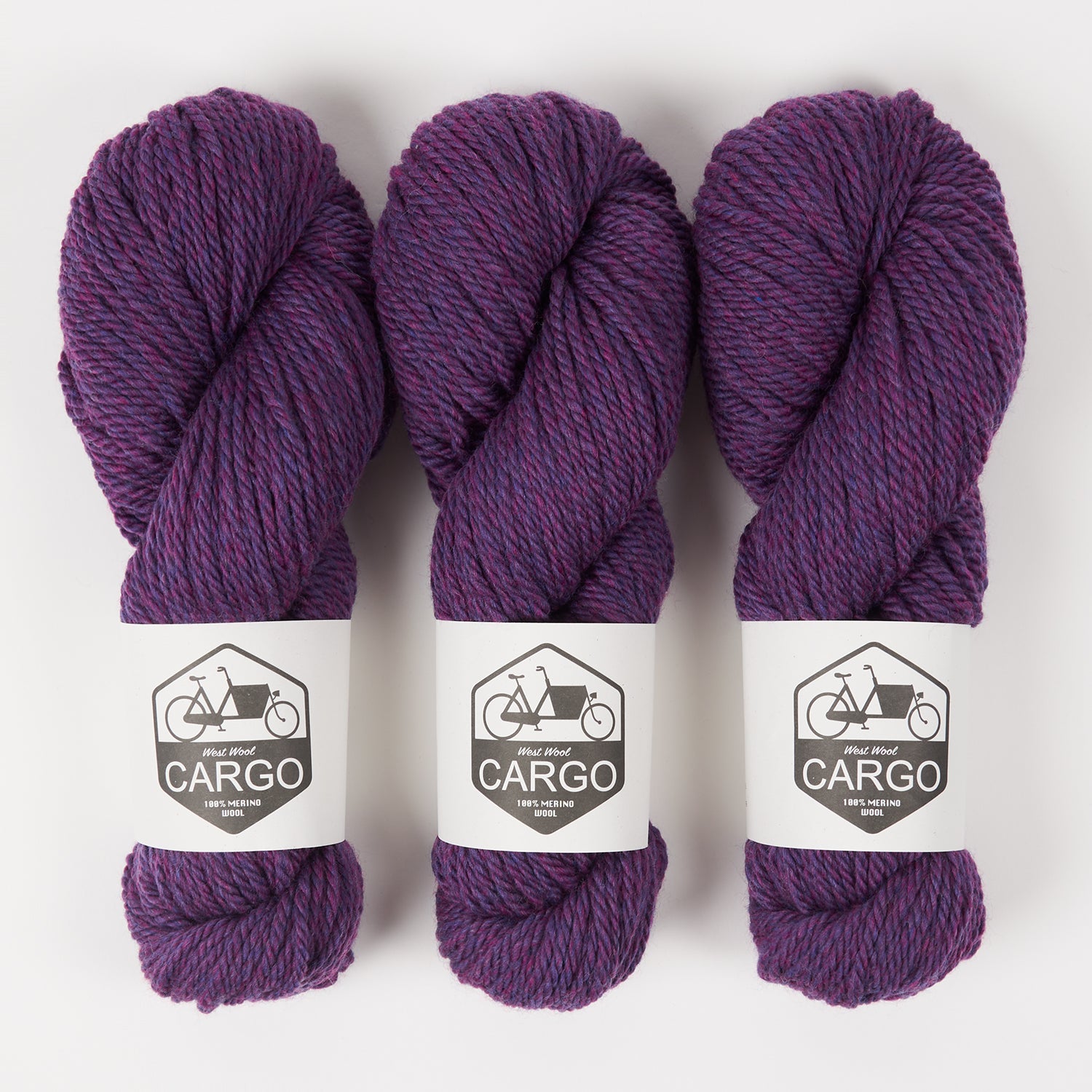West Wool CARGO COLLAGE SWEATER - MAGIC Merino wool Chunky purple Westknits Kits