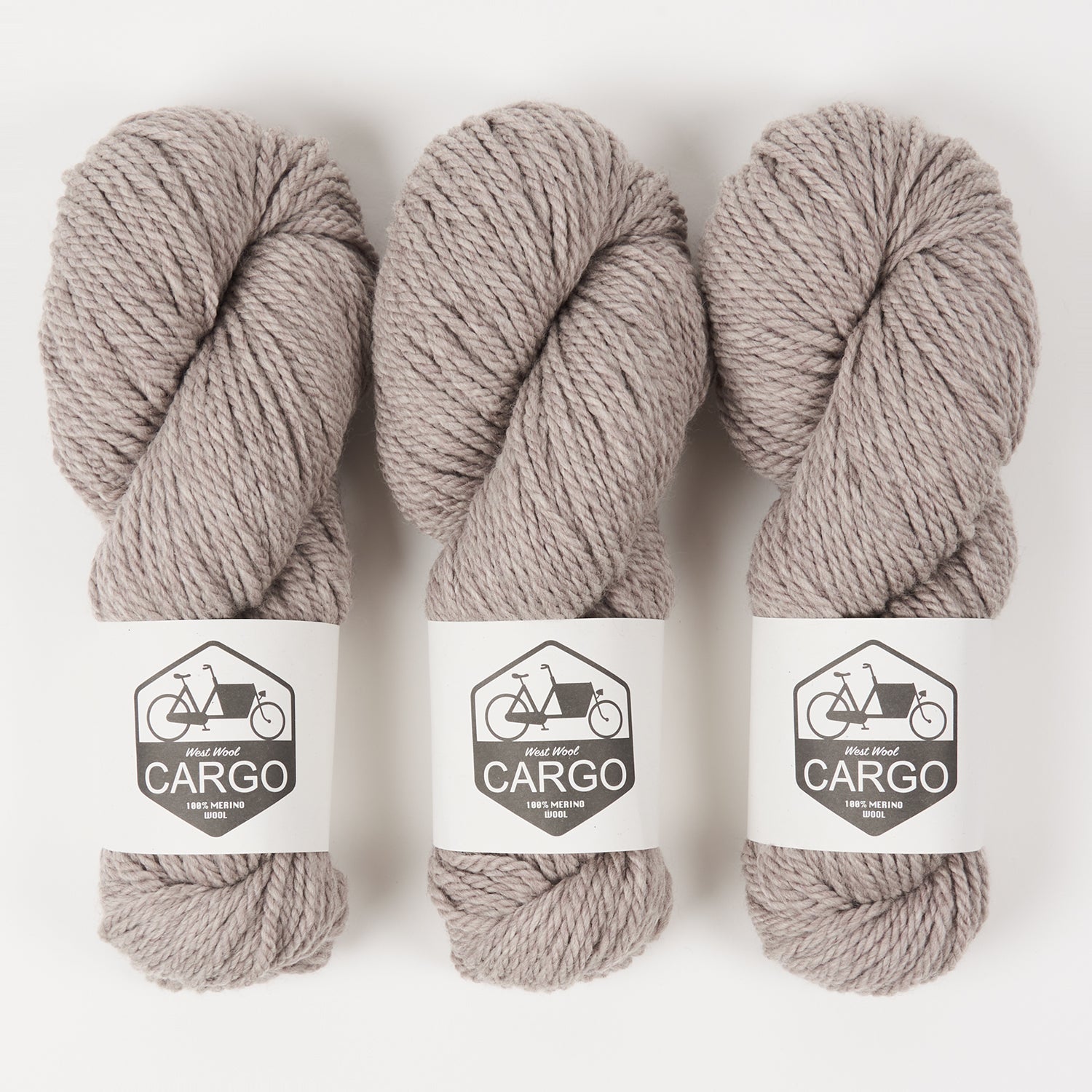 West Wool CARGO - MEERKAT Merino wool Chunky grey Yarn