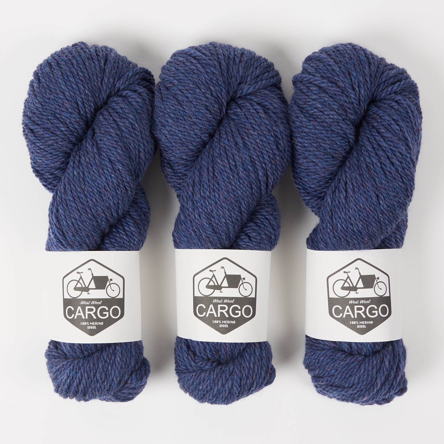 West Wool CARGO - MIDNIGHT Merino wool Chunky blue Yarn