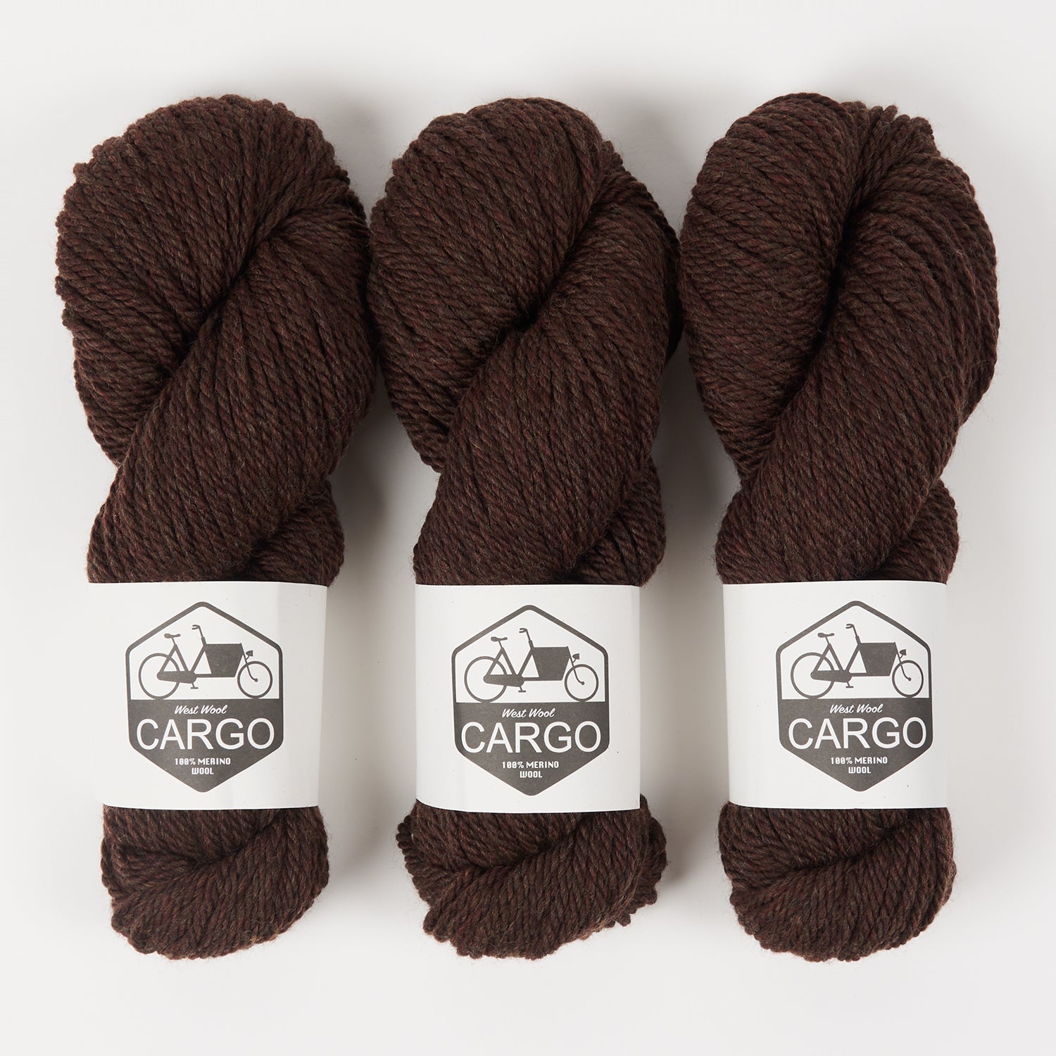 West Wool CARGO - PEAT Merino wool Chunky brown Yarn
