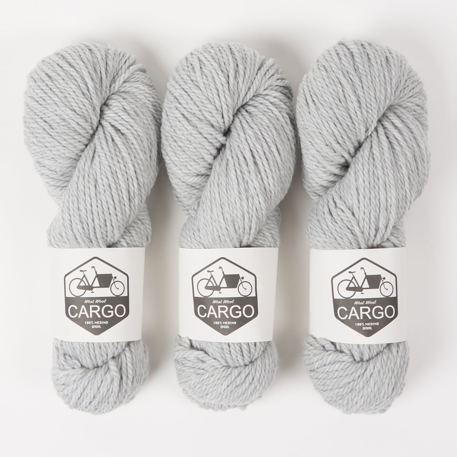 West Wool CARGO - PEBBLE Merino wool Chunky grey Yarn