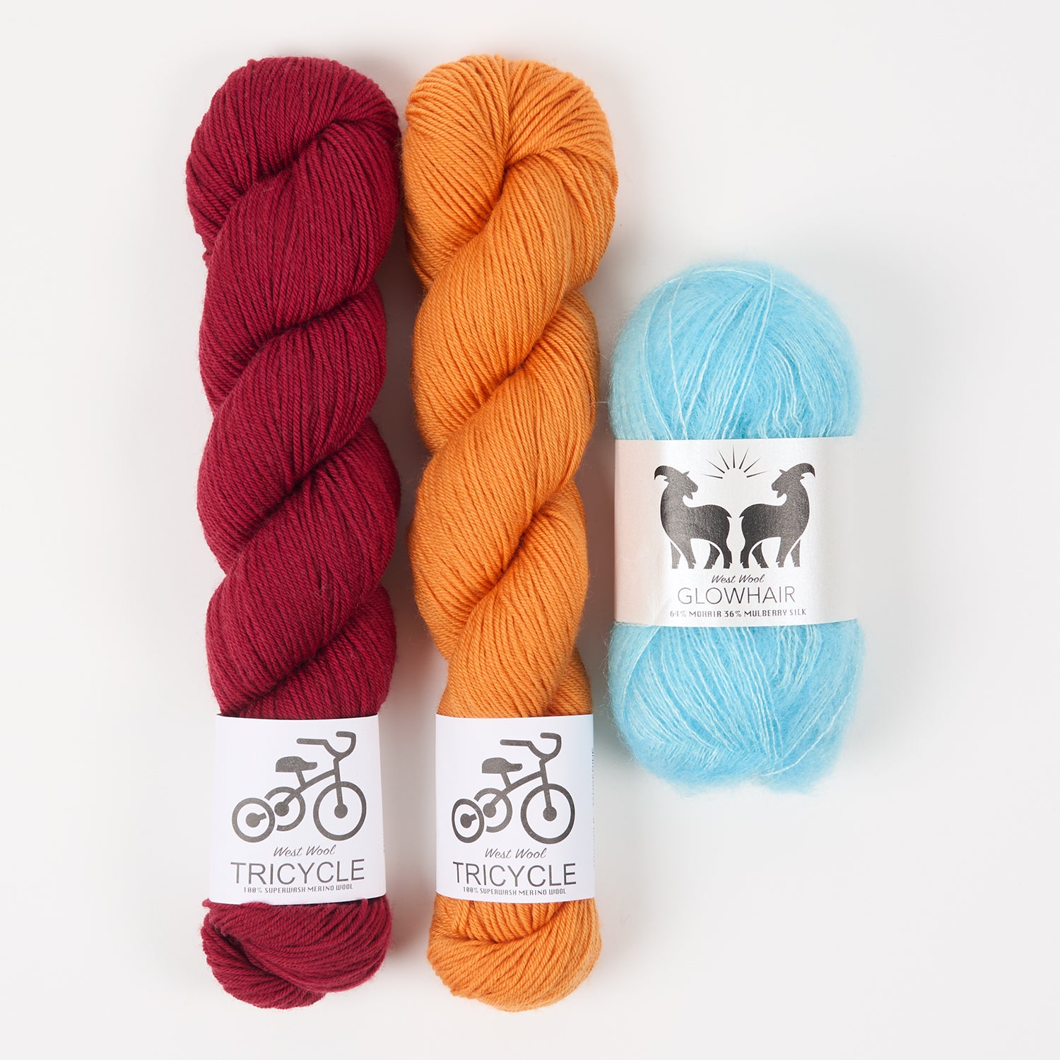 West Wool WARM SEA Mohair Silk Merino wool Mixed Weight Quick Kits