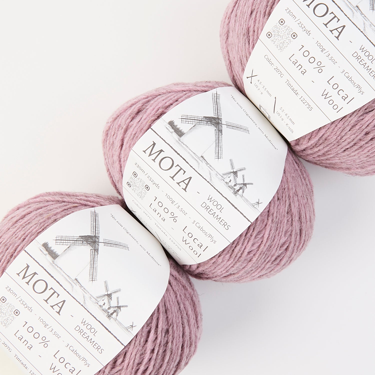 Wool Dreamers MOTA - 207G ROSE PINK Wool DK pink Yarn