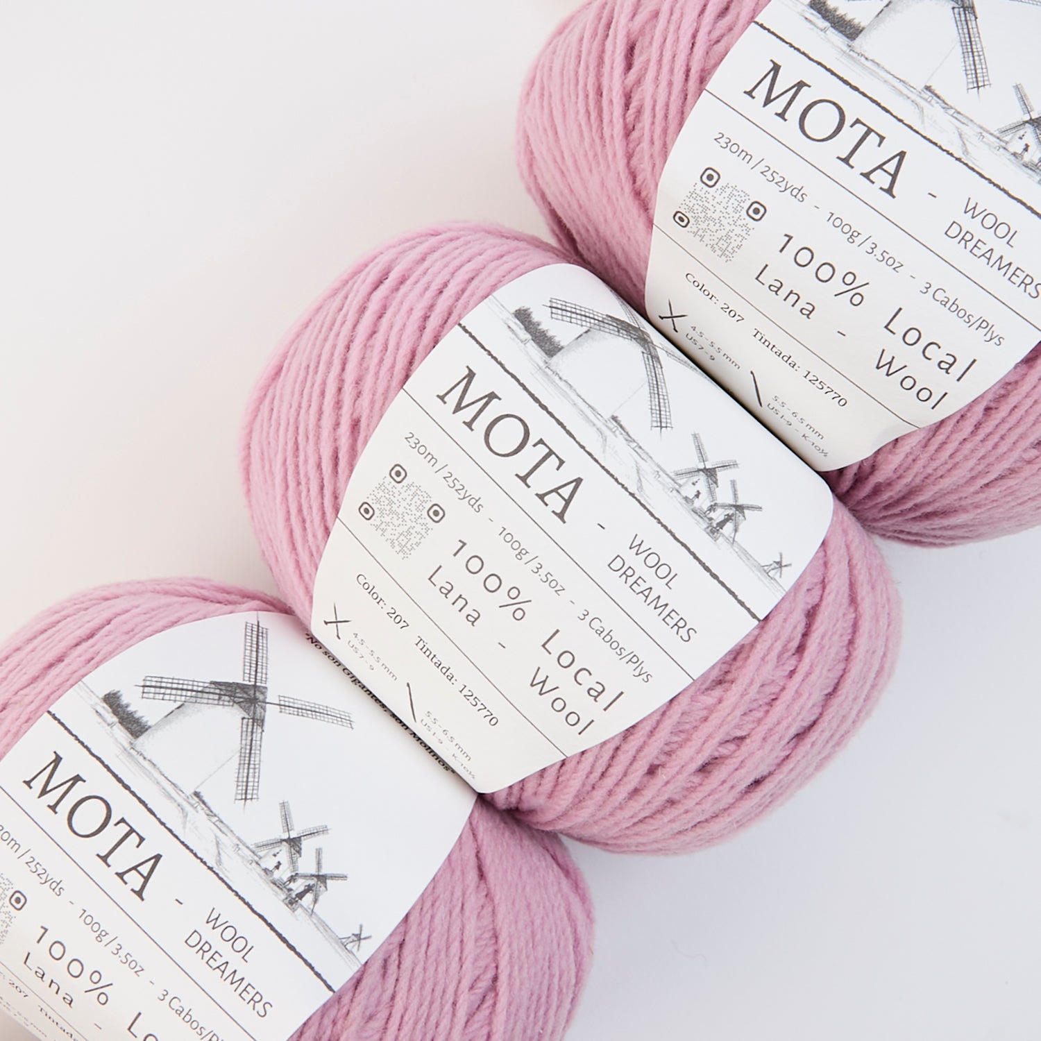 Wool Dreamers MOTA - 207 PINK Wool DK pink Yarn