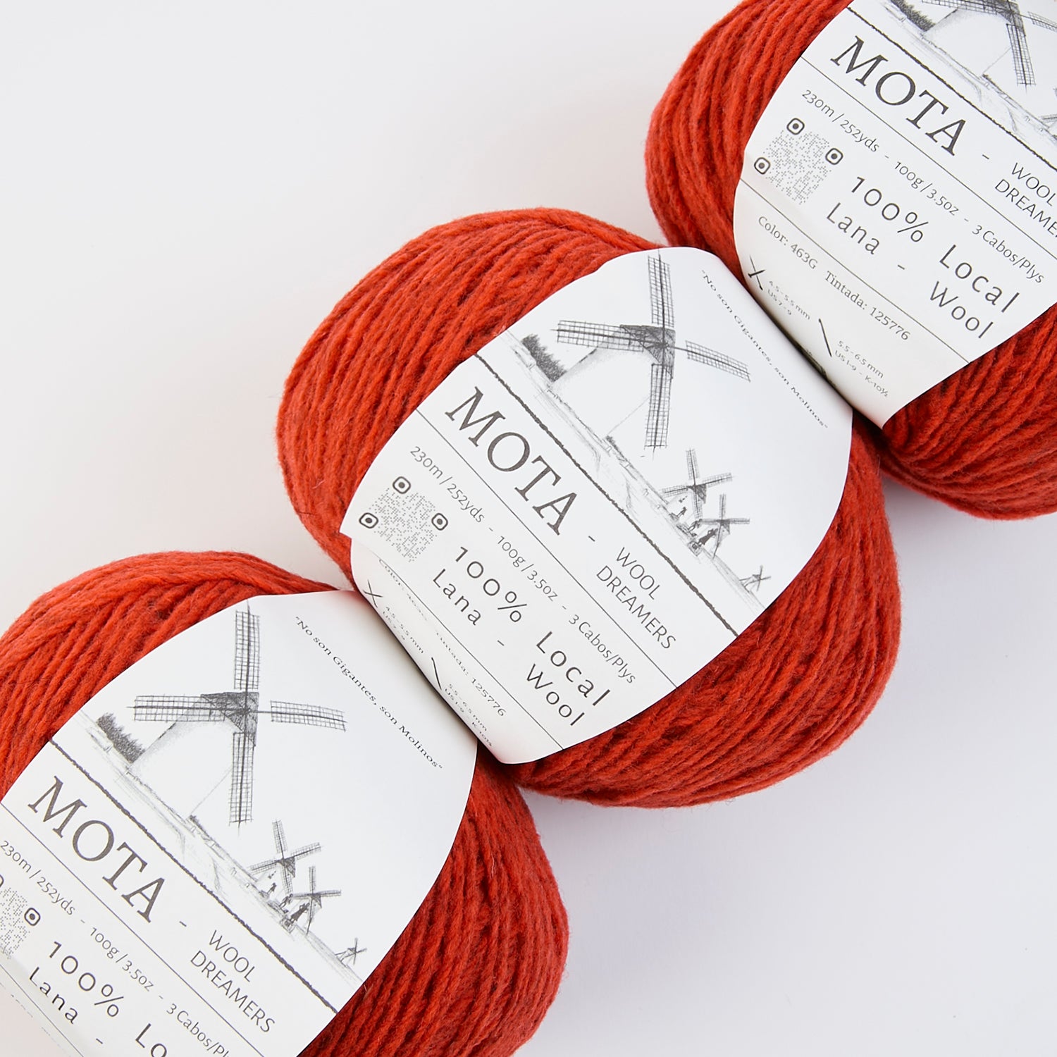 Wool Dreamers MOTA - 463G BRIGHT ORANGE Wool DK orange Yarn